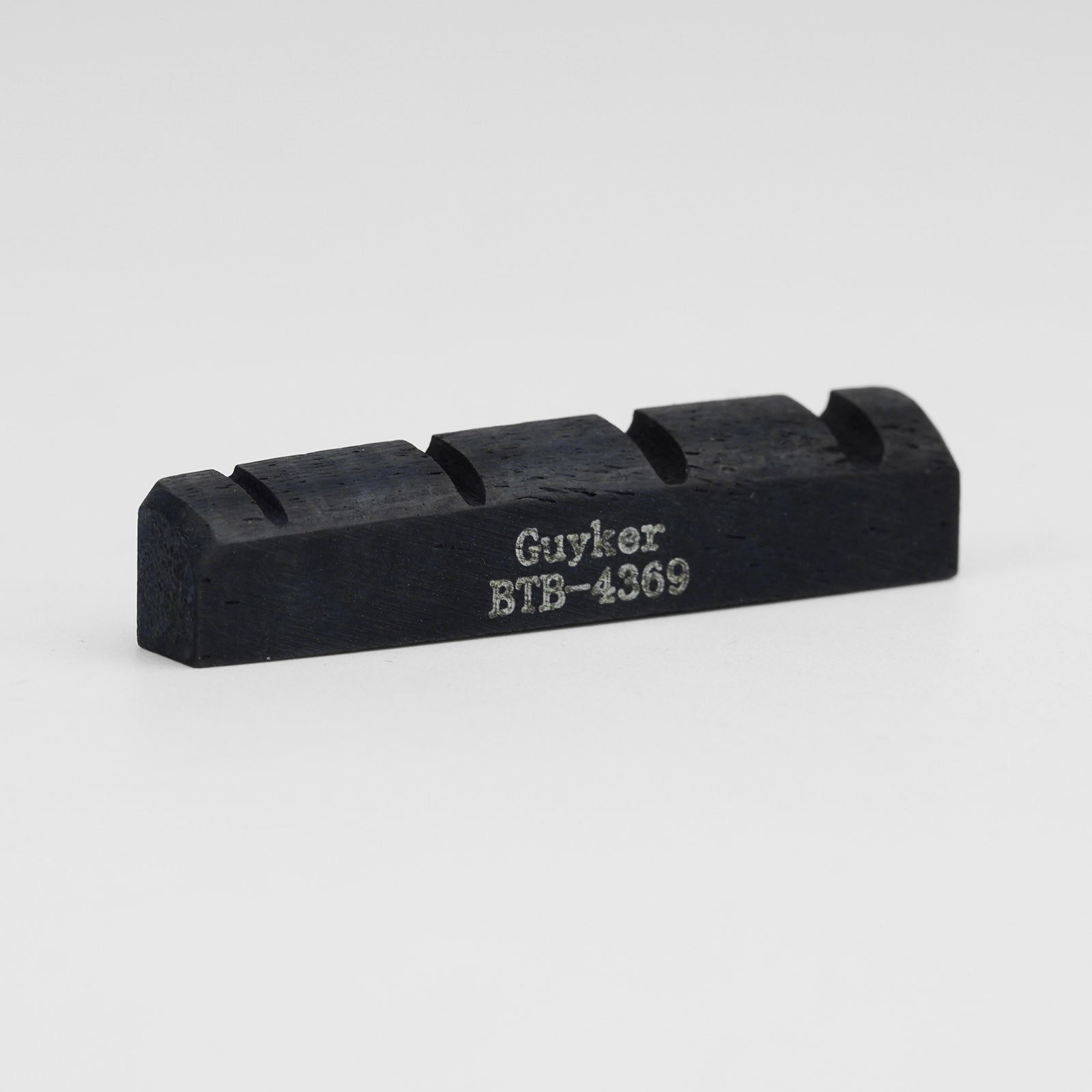 Guyker Bone Nut for Bass Black Flat Bottom Pre-Slotted 4 String Bass
