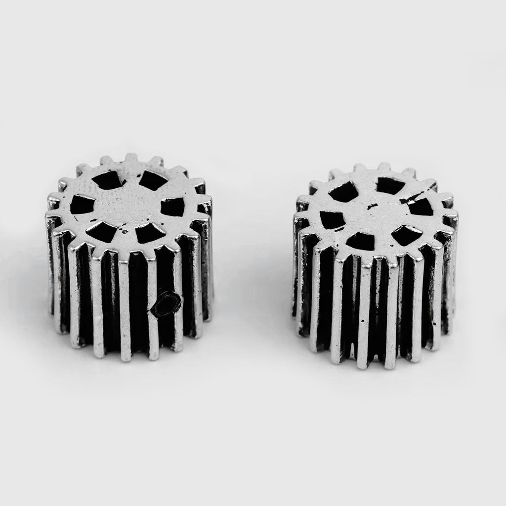 Brass Gear Control Knobs Dia. 6mm – Dual Color Options for Guitar & Bass | Guyker