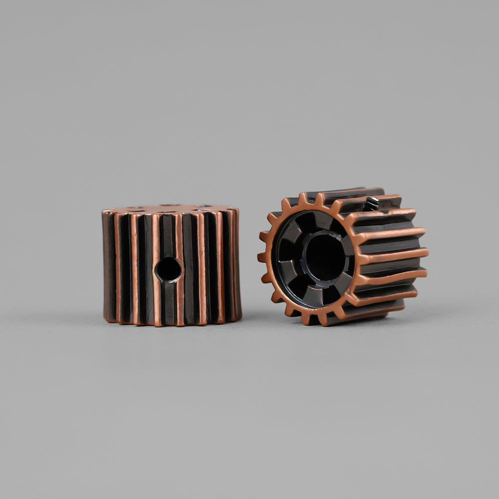 Brass Gear Control Knobs Dia. 6mm – Dual Color Options for Guitar & Bass | Guyker