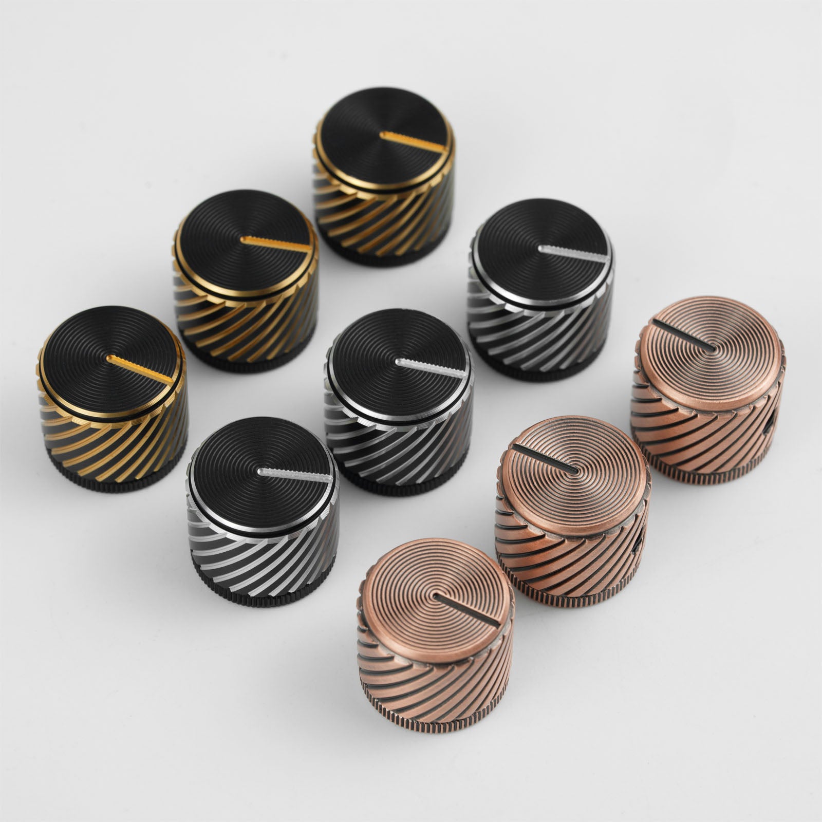 Guyker CKB042 CNC Aluminum Guitar Control Knobs for Electric Guitar - 6mm Shaft Fit