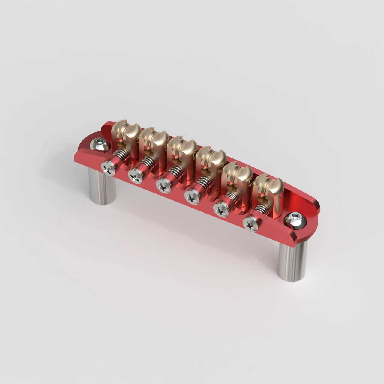 CNC Aluminum 6 String Guitar Bridge Roller Bridge For Jazzmaster 9.5/7.25" Radius Guyker