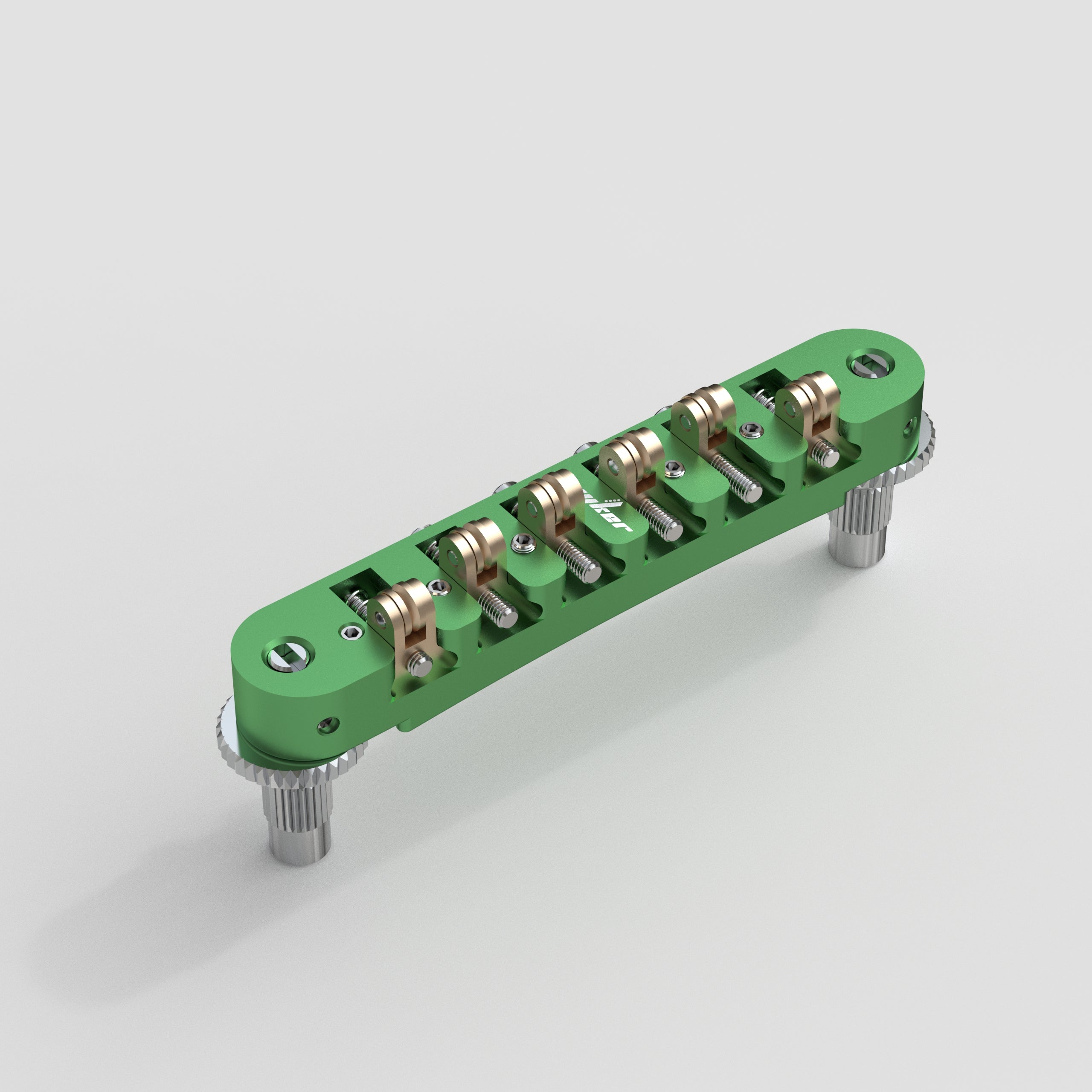 CNC Machined Adjustable Locking Roller Bridge Zinc Alloy Body Brass Rollers Guyker