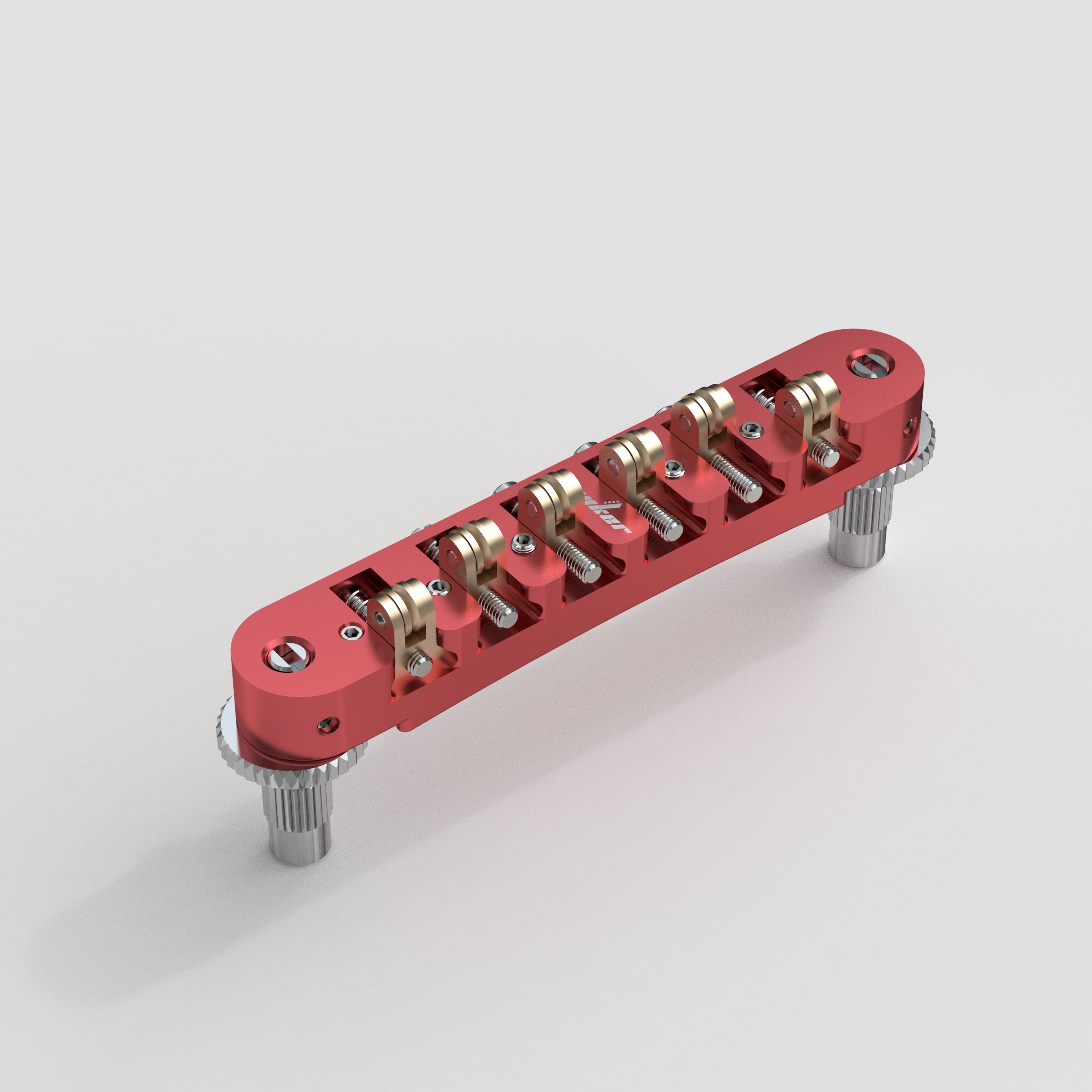 CNC Machined Adjustable Locking Roller Bridge Zinc Alloy Body Brass Rollers Guyker