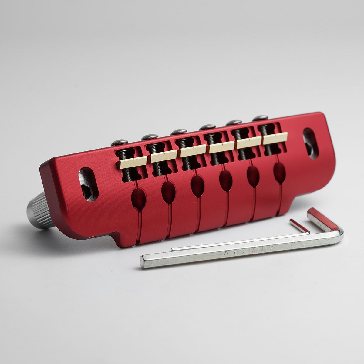 CNC Machined Aluminum Alloy TOM Guitar Bridge With Brass Saddles Guyker