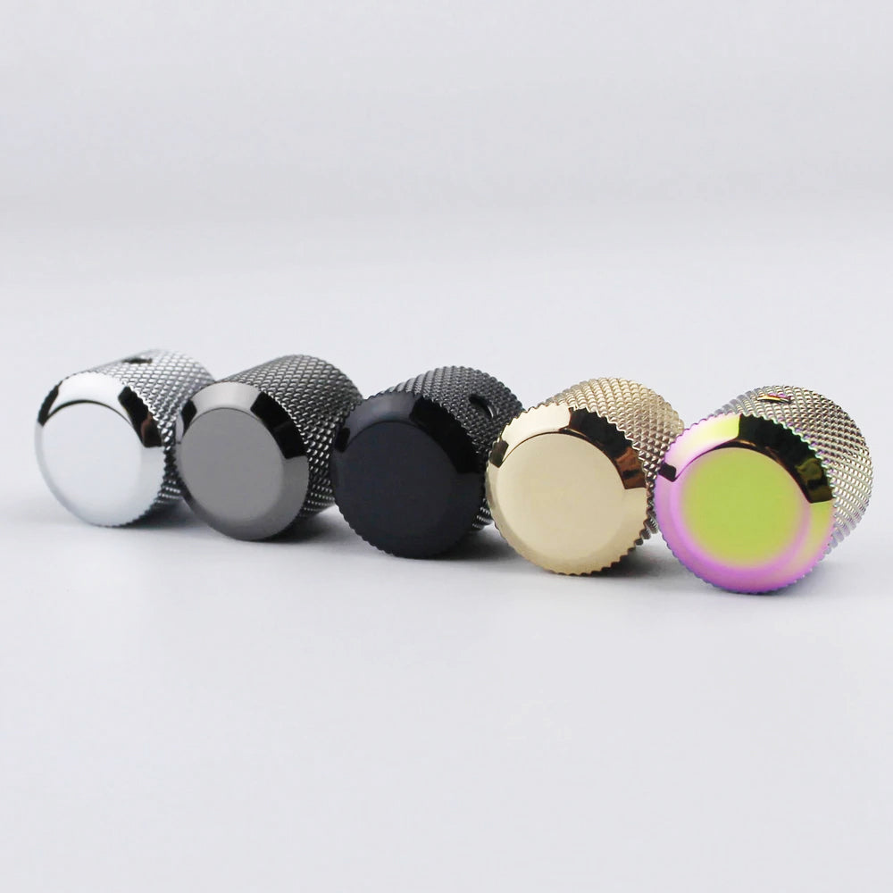 6 Boutons De Guitare Métal QUARKZMAN - Contrôle Volume Tonalité 6mm X 17mm Noir