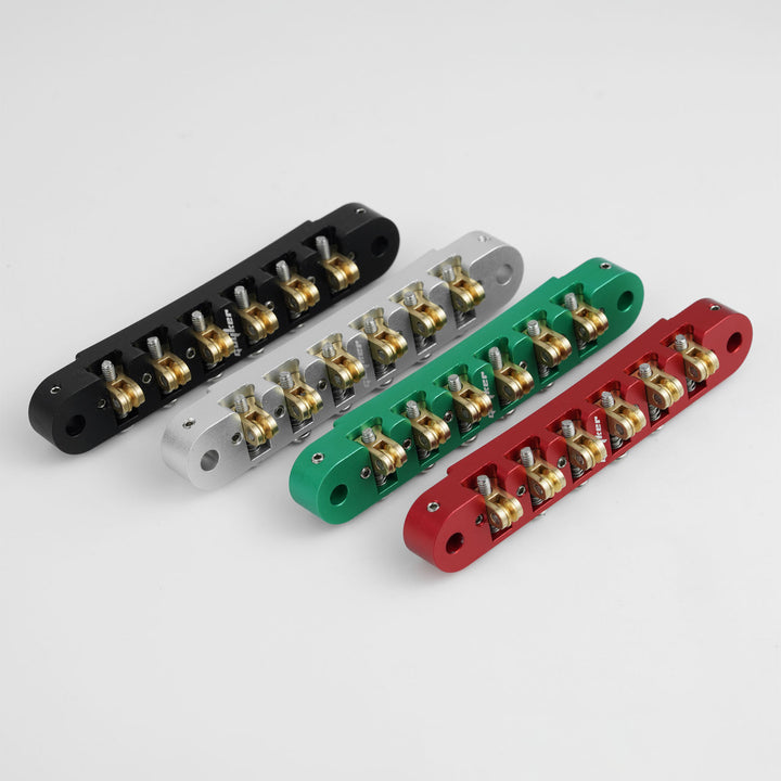 CNC Tune-O-Matic Roller Bridge Brass Saddles Zinc Alloy Body for Electric Guitars