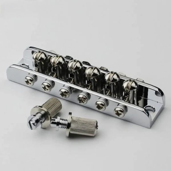 Chrome 6 String Guitar Bridge Roller Bridge For Guitar Mosrite Style Bridge MTB606