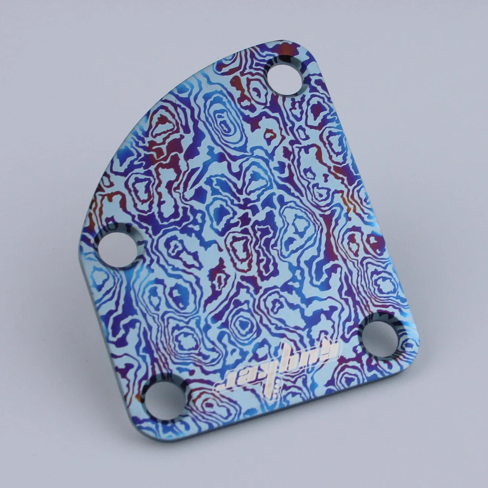 Curved Titanium Alloy Neck Plate Damascus Pattern | Guyker