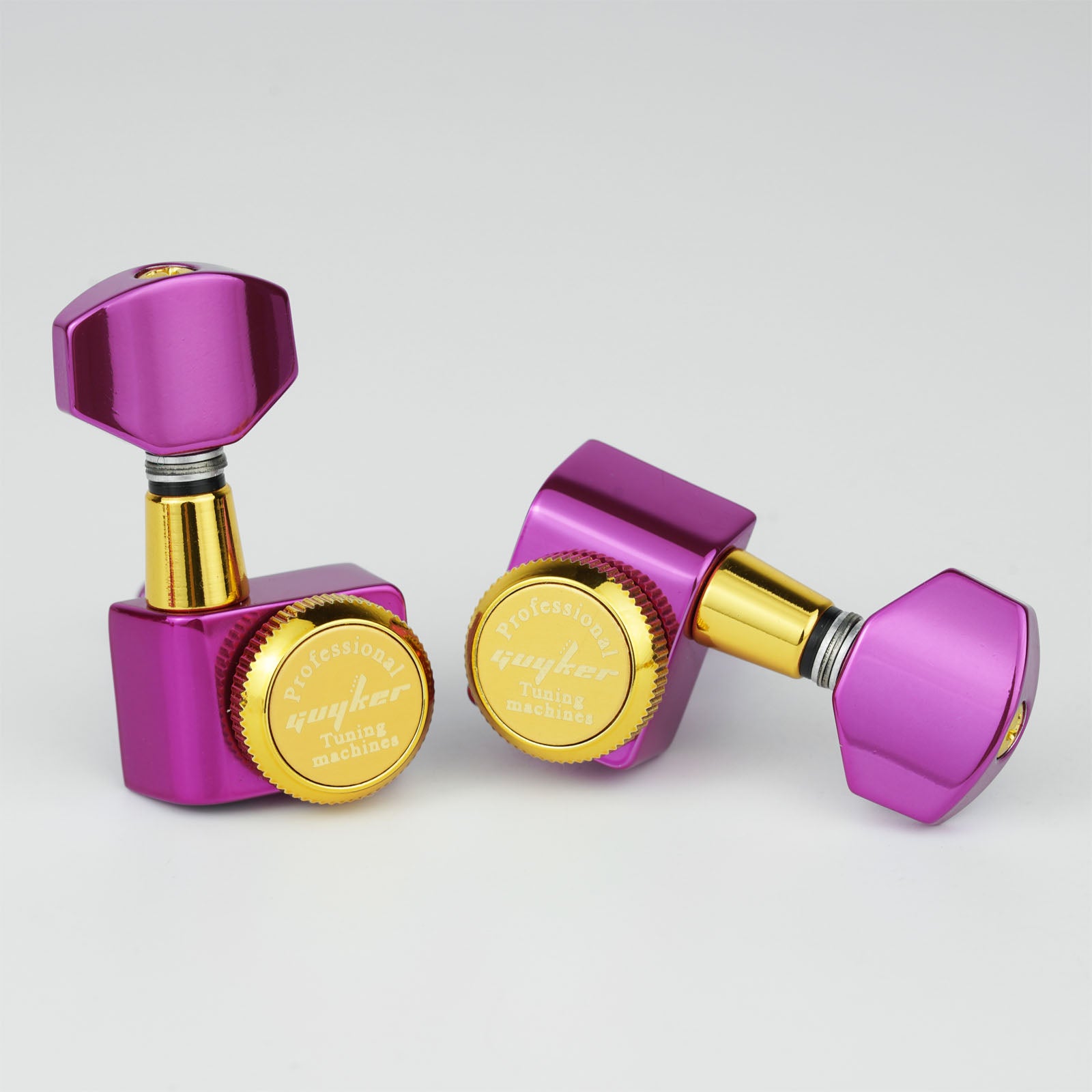 Guyker GK-D-434SP Locking Tuners – Dopamine Color, 6R Inline, No Screws, 1:18