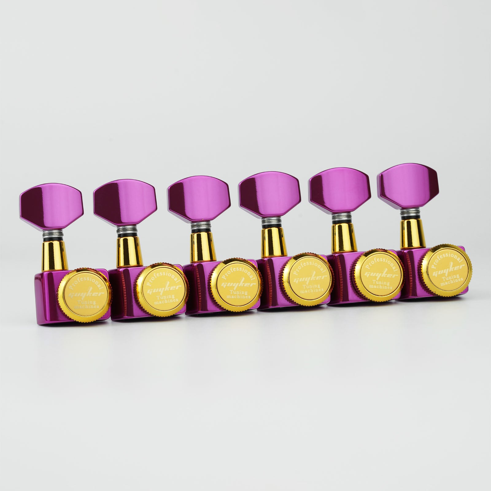 Guyker GK-D-434SP Locking Tuners – Dopamine Color, 6R Inline, No Screws, 1:18