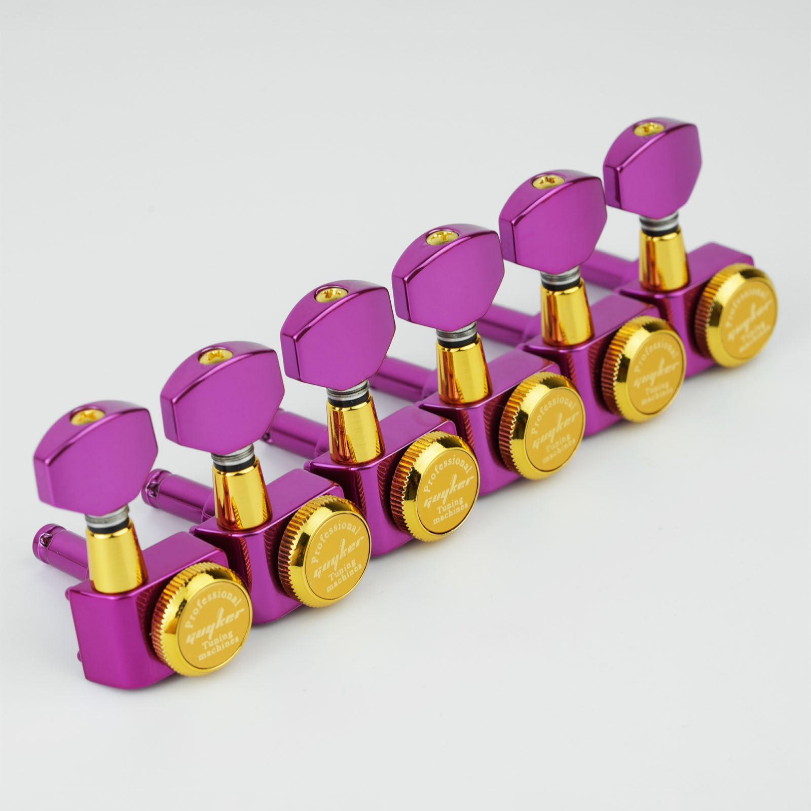 Guyker GK-D-434SP Locking Tuners – Dopamine Color, 6R Inline, No Screws, 1:18