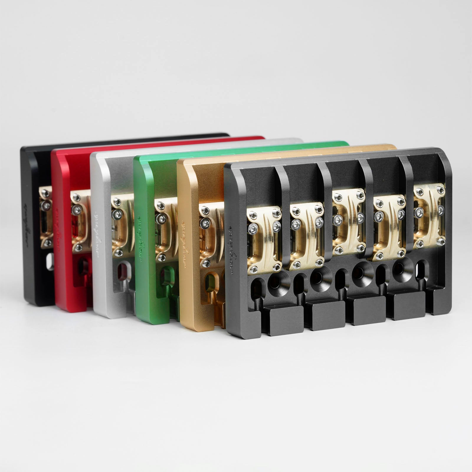 Guyker GBA-01 CNC Aluminum Alloy Bass Bridge with Brass Saddles – 5 String