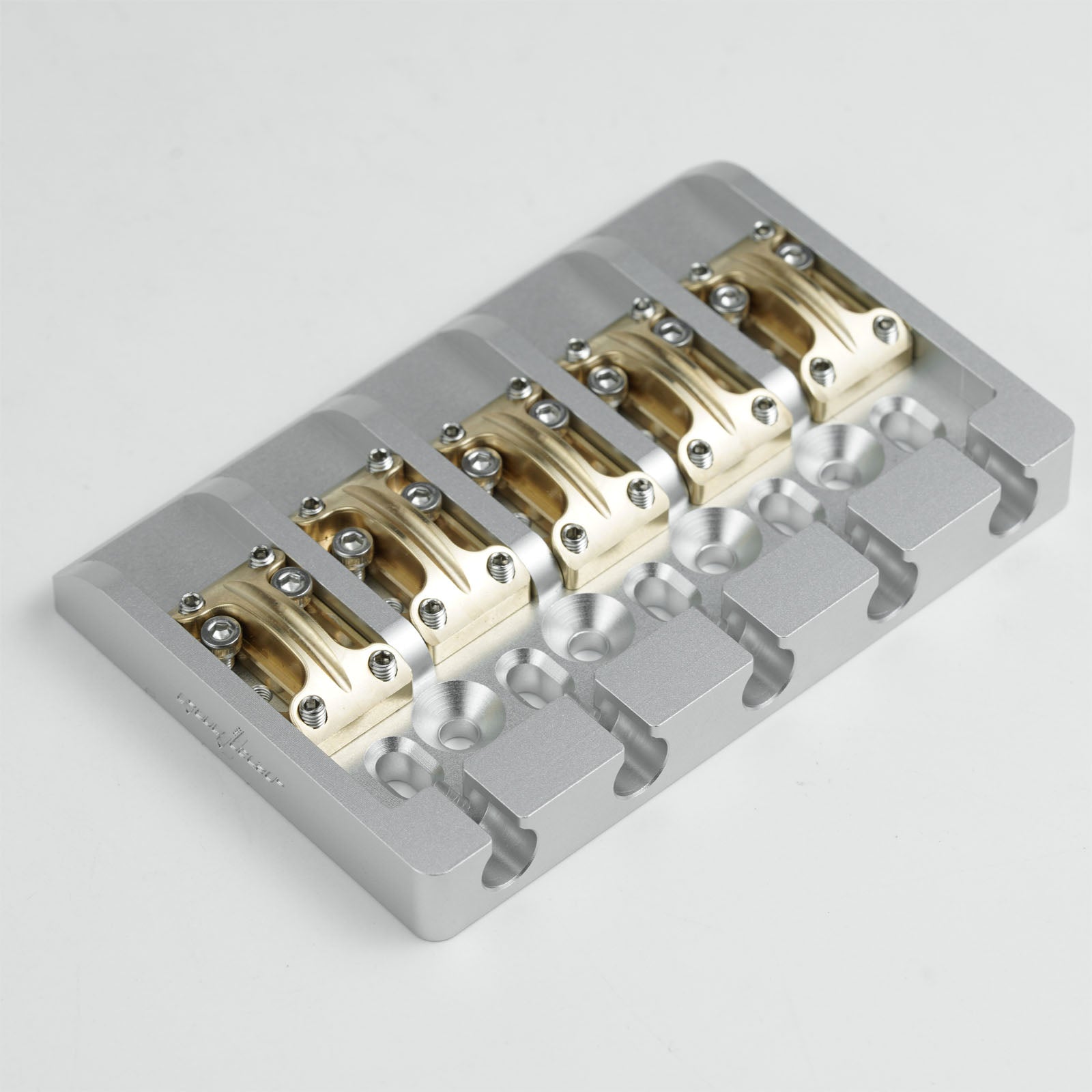 Guyker GBA-01 CNC Aluminum Alloy Bass Bridge with Brass Saddles – 5 String