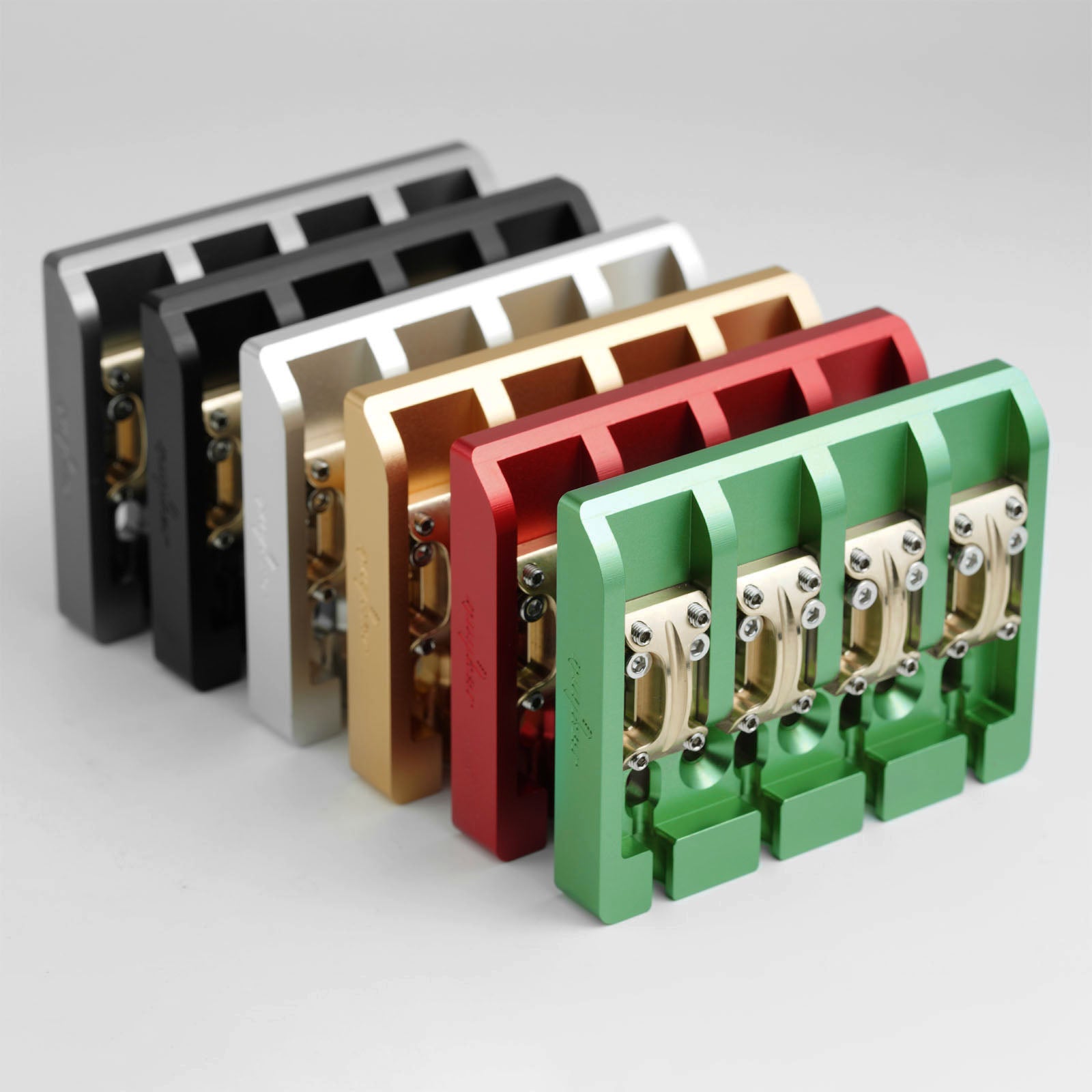 Guyker GBA-01 4 String Bass Bridge Aluminum Alloy Brass Saddles 57mm