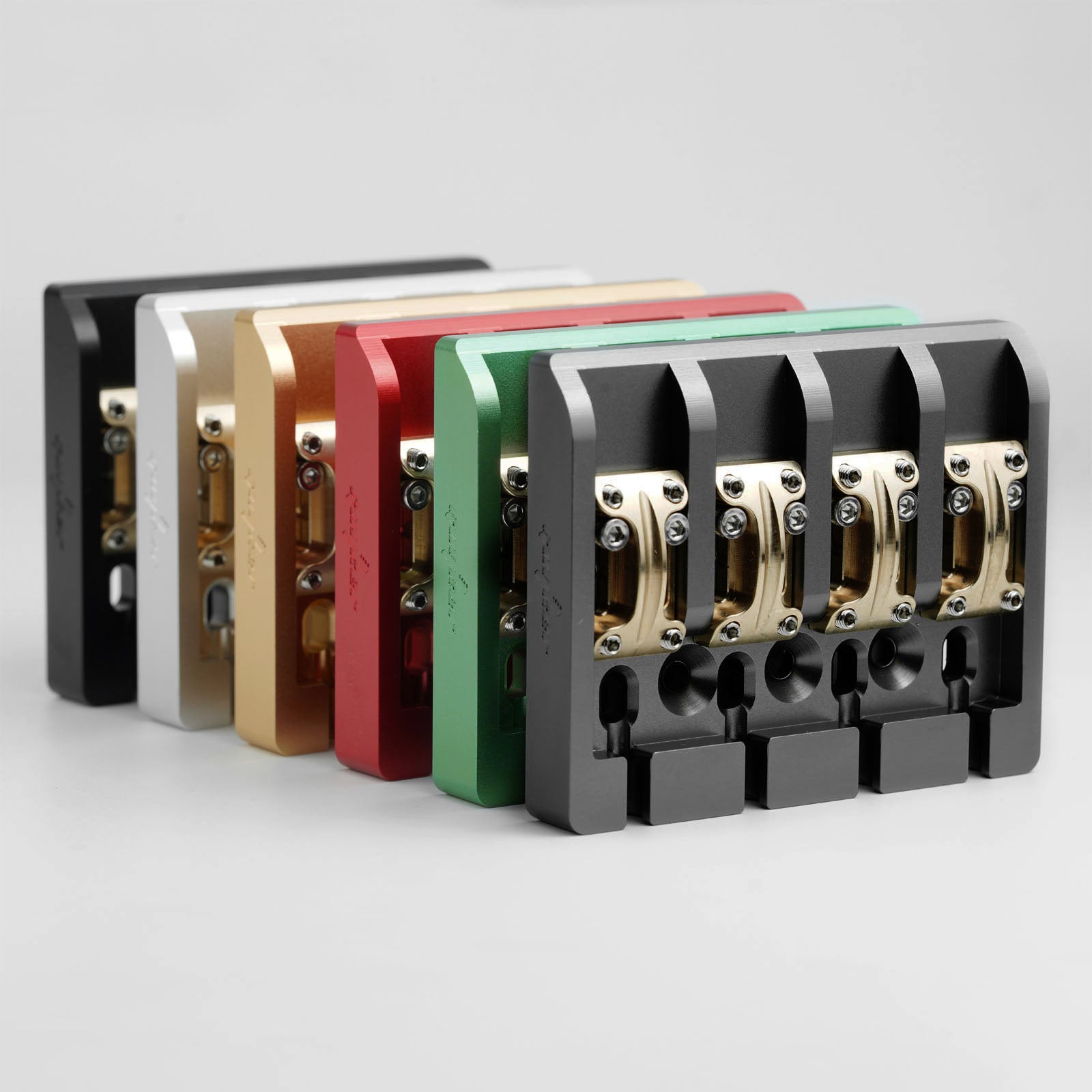 Guyker GBA-01 CNC Aluminum Alloy Bass Bridge with Brass Saddles – 4 String