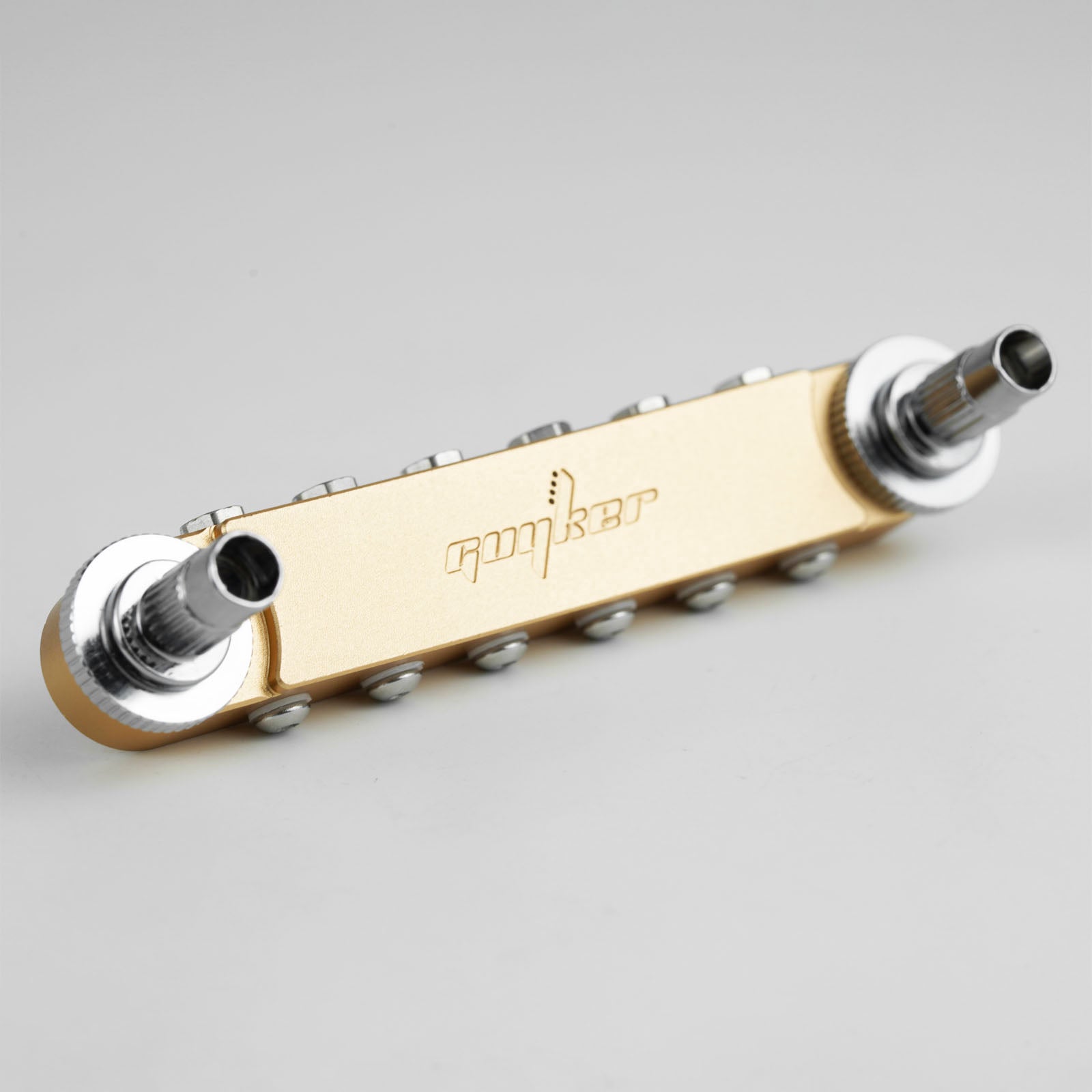 Guyker GMA-009B Adjustable Tune-O-Matic Style Guitar Bridge with Brass Saddles