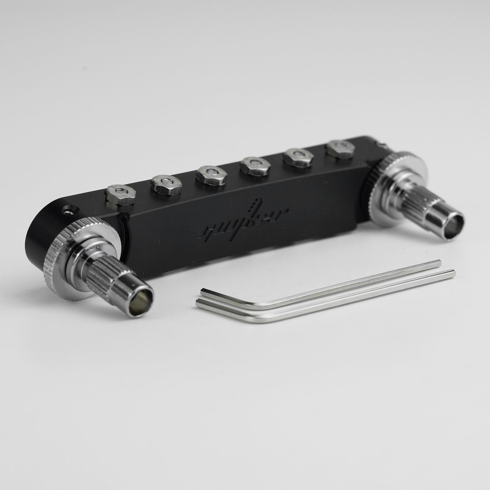 Guyker GMA-009B Adjustable Tune-O-Matic Style Guitar Bridge with Brass Saddles