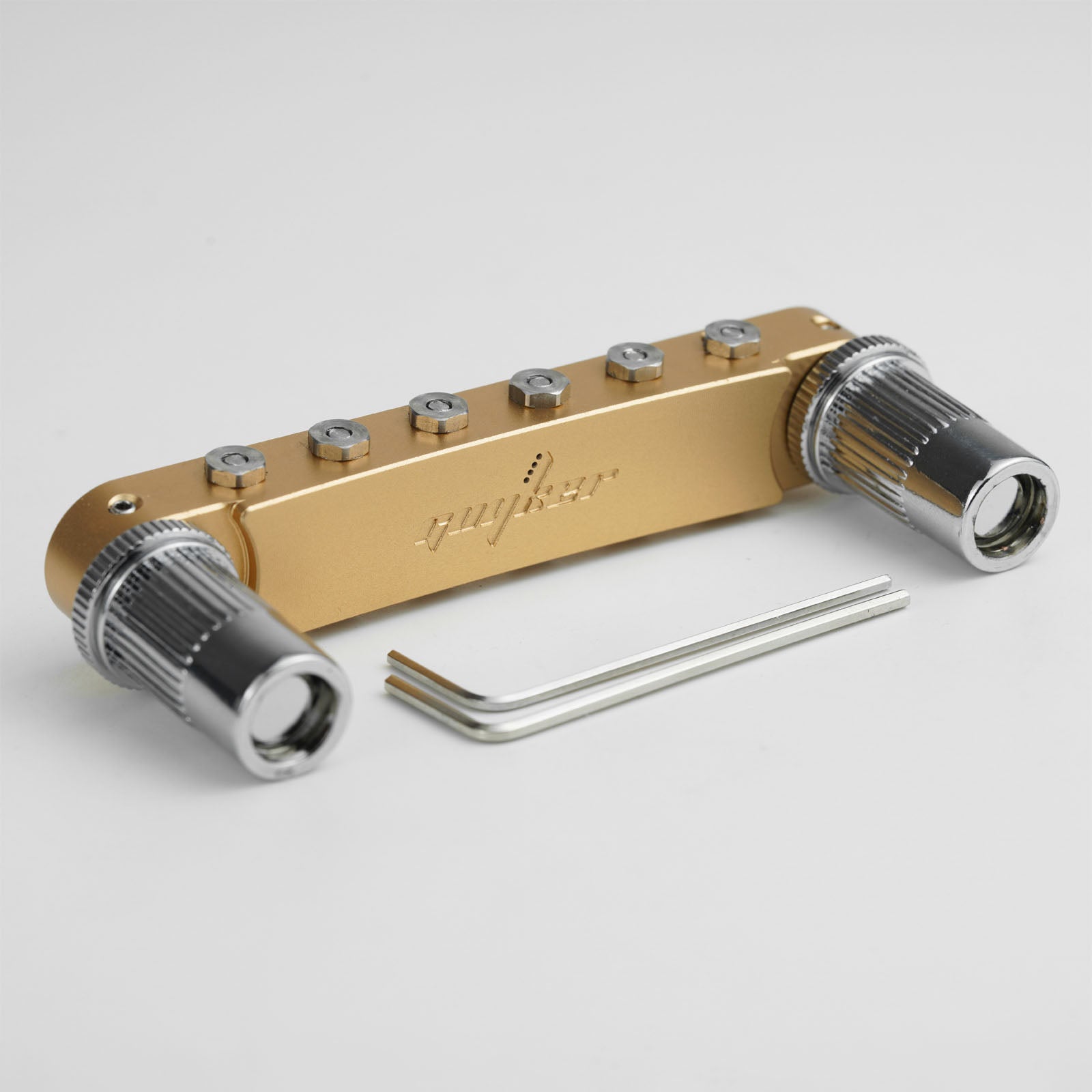Guyker GMA-009A Adjustable Tune-O-Matic Style Guitar Bridge with Brass Saddles