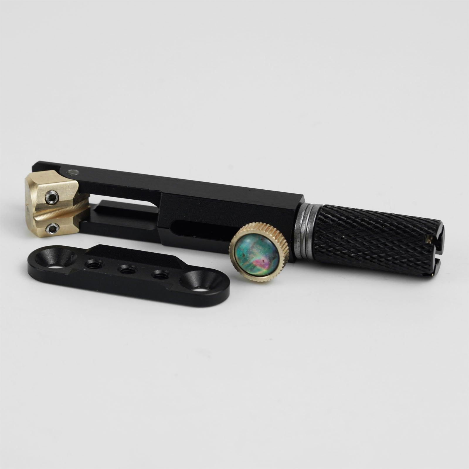 Guyker WT003 CNC Aluminum Alloy Headless Guitar Bridge with Brass Saddles