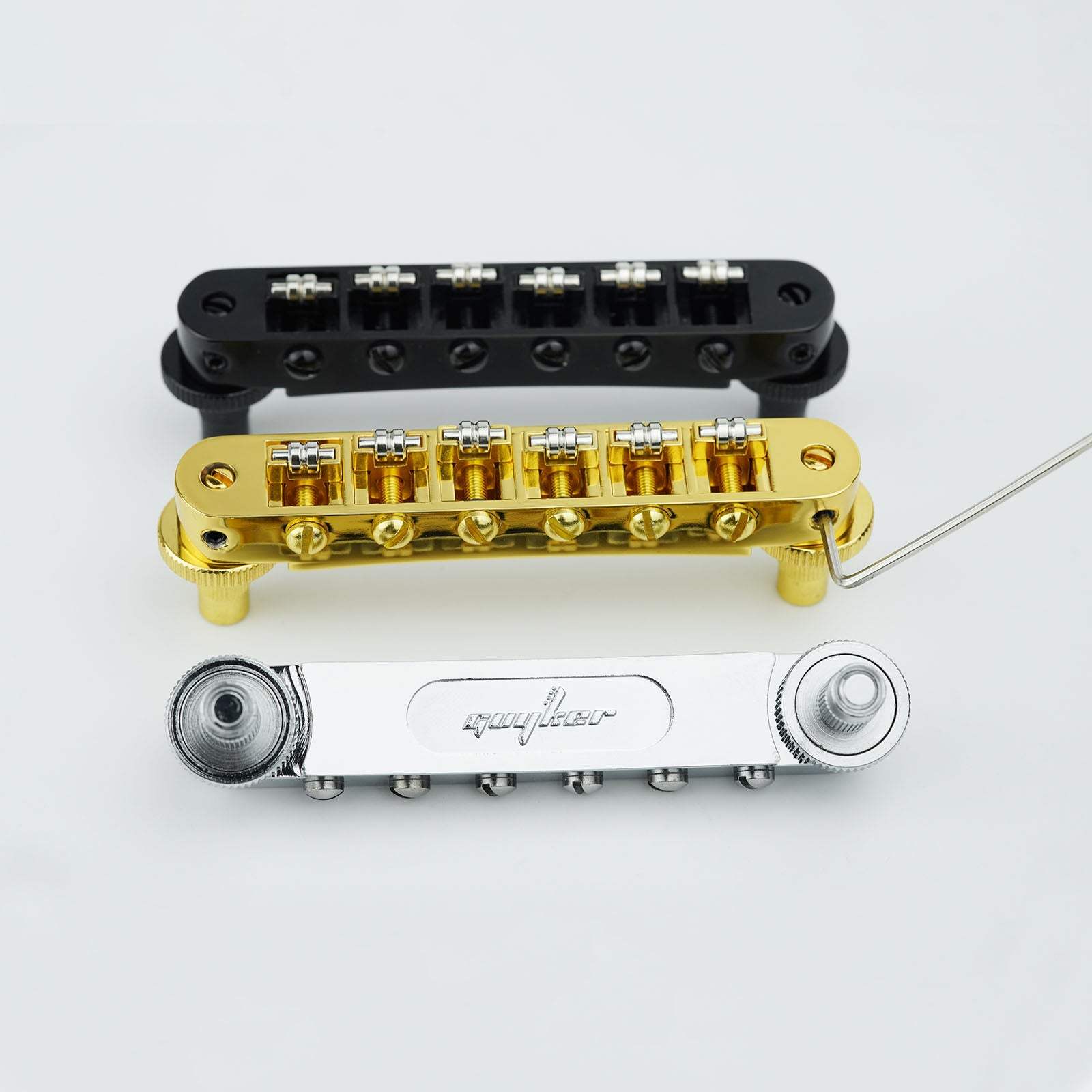 Guyker GM015 Tune-O-Matic Roller Saddle Guitar Bridge for LP SG Guitars - Guyker