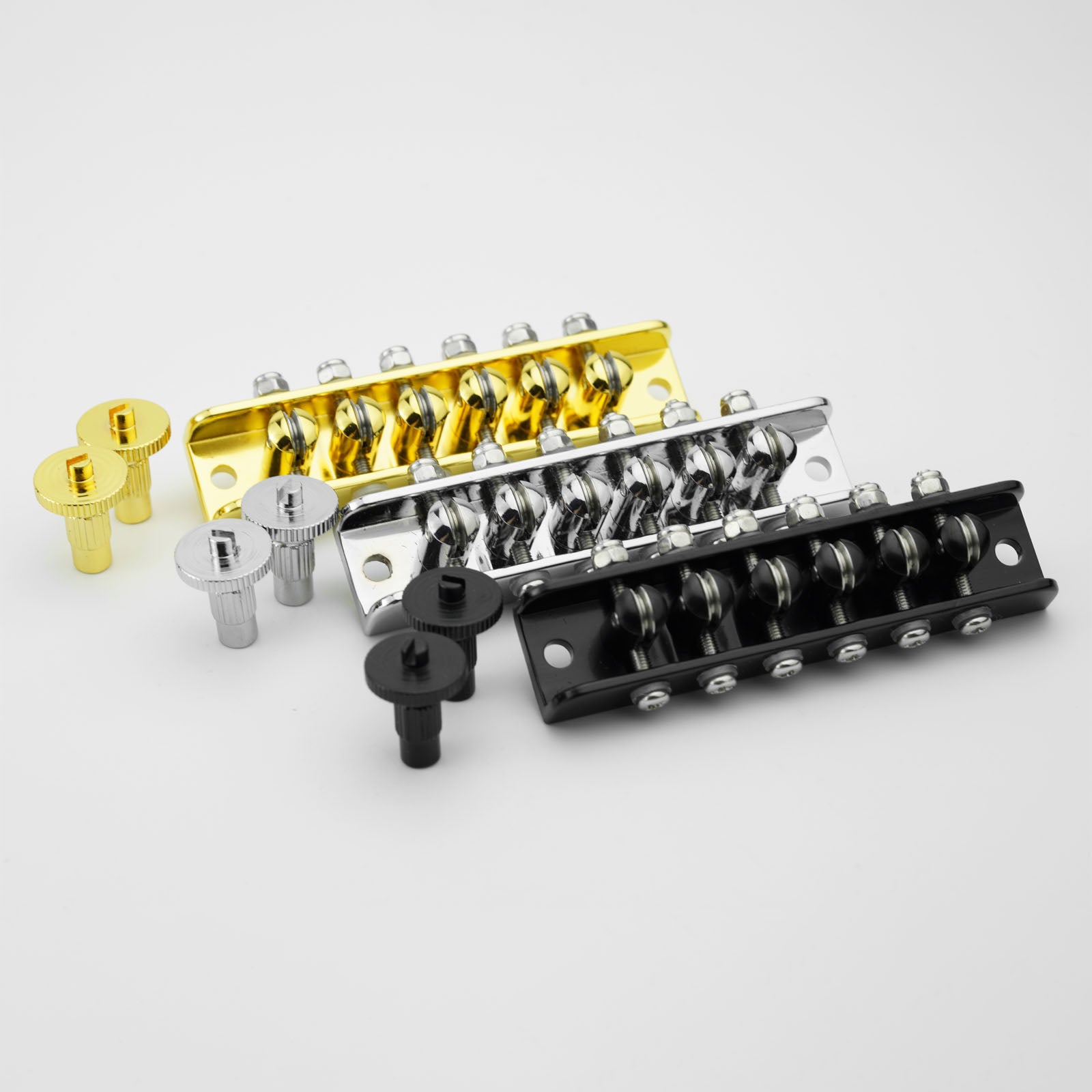 Puente de rodillos para guitarra de 6 cuerdas Guyker GM018B estilo Mosrite