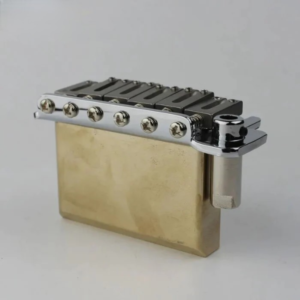 Double Swing Tremolo Bridge with 10.8mm String Spacing – Brass Block & Steel Saddles | Guyker