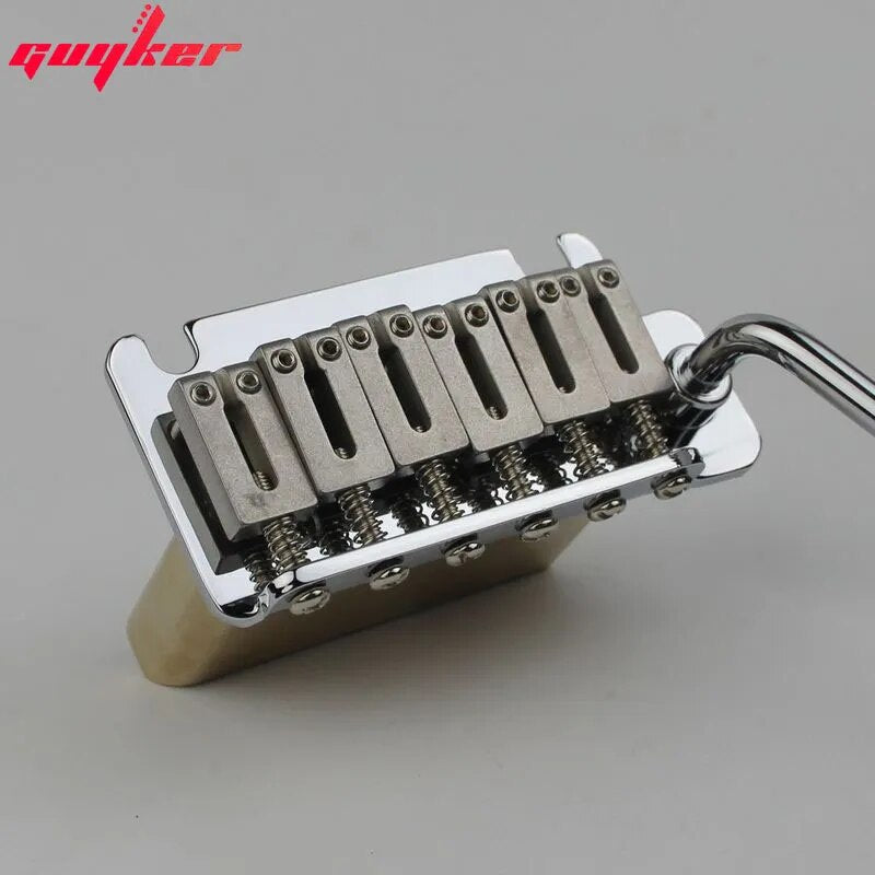 Double Swing Tremolo Bridge with 10.8mm String Spacing – Brass Block & Steel Saddles | Guyker