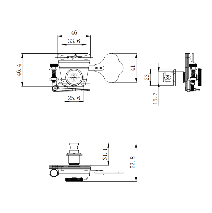 Drop D Bass Tuner CNC Machined Aluminum Alloy Housing Guyker