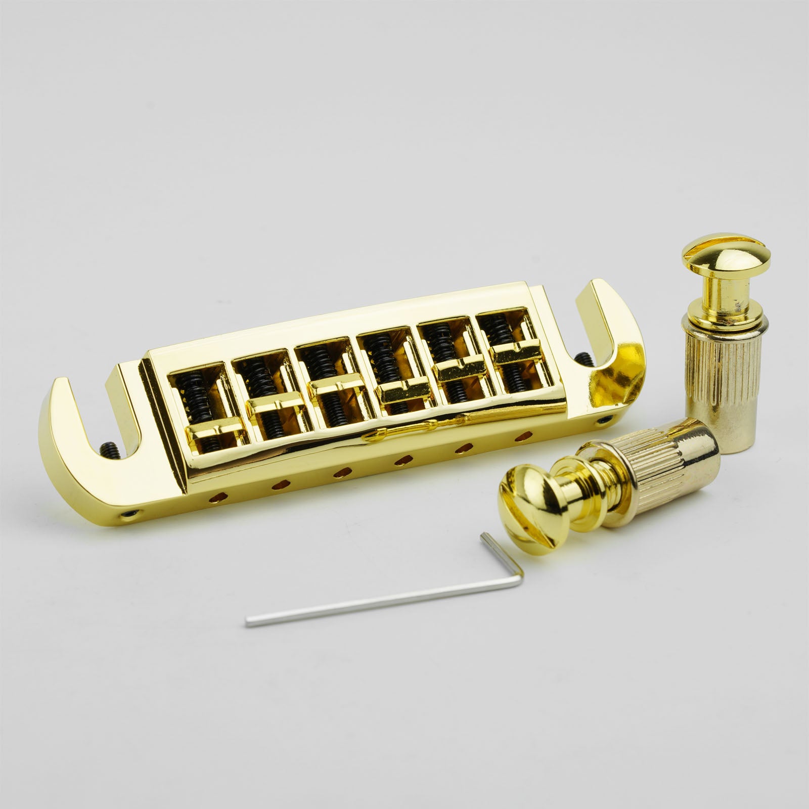 Dual-Tone Adjustable Wraparound Bridge Tailpiece for Les Paul & SG Guitars Guyker