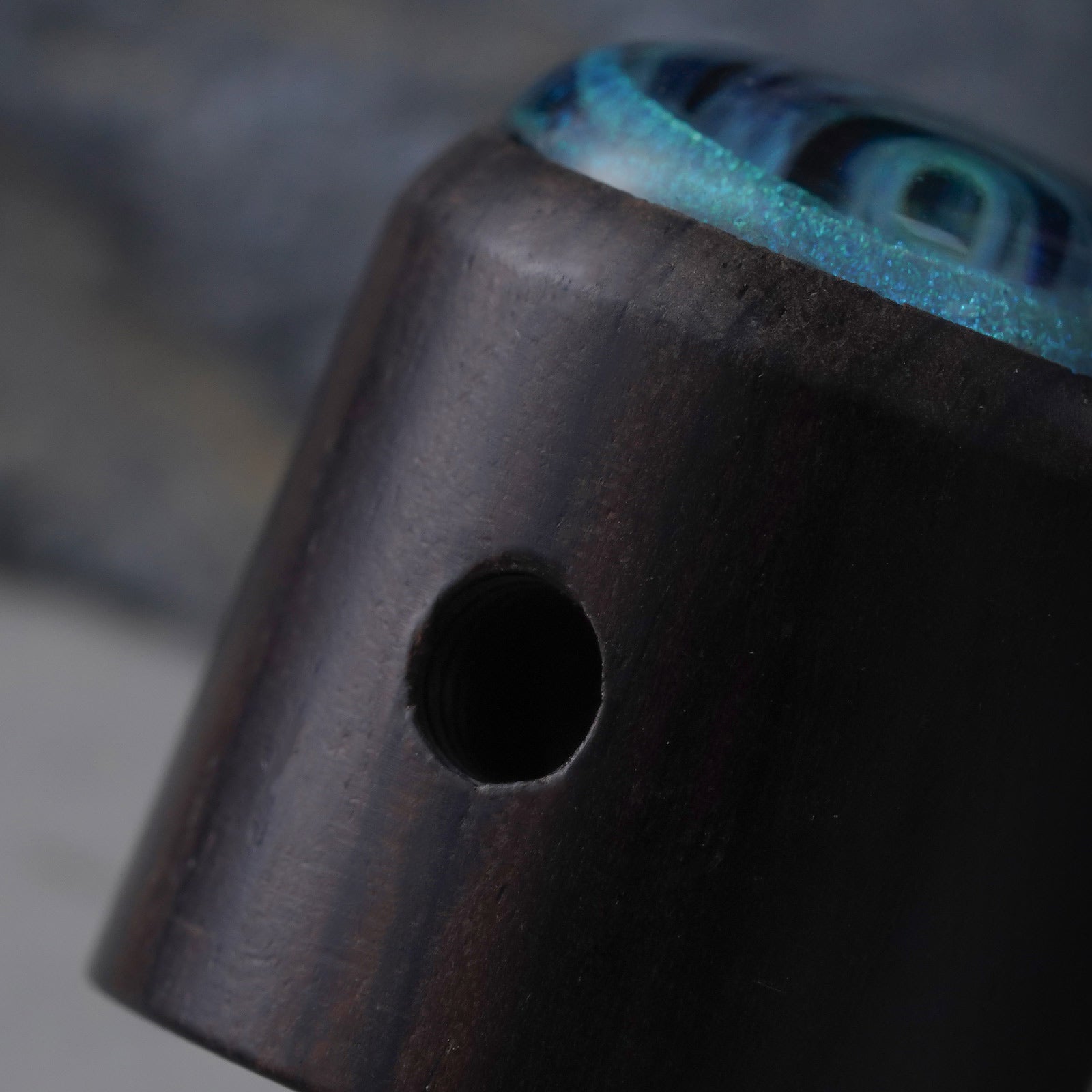 Ebony Potentiometer Knob with Starry Sky Surface Dia. 6mm for Guitar & Bass | Guyker