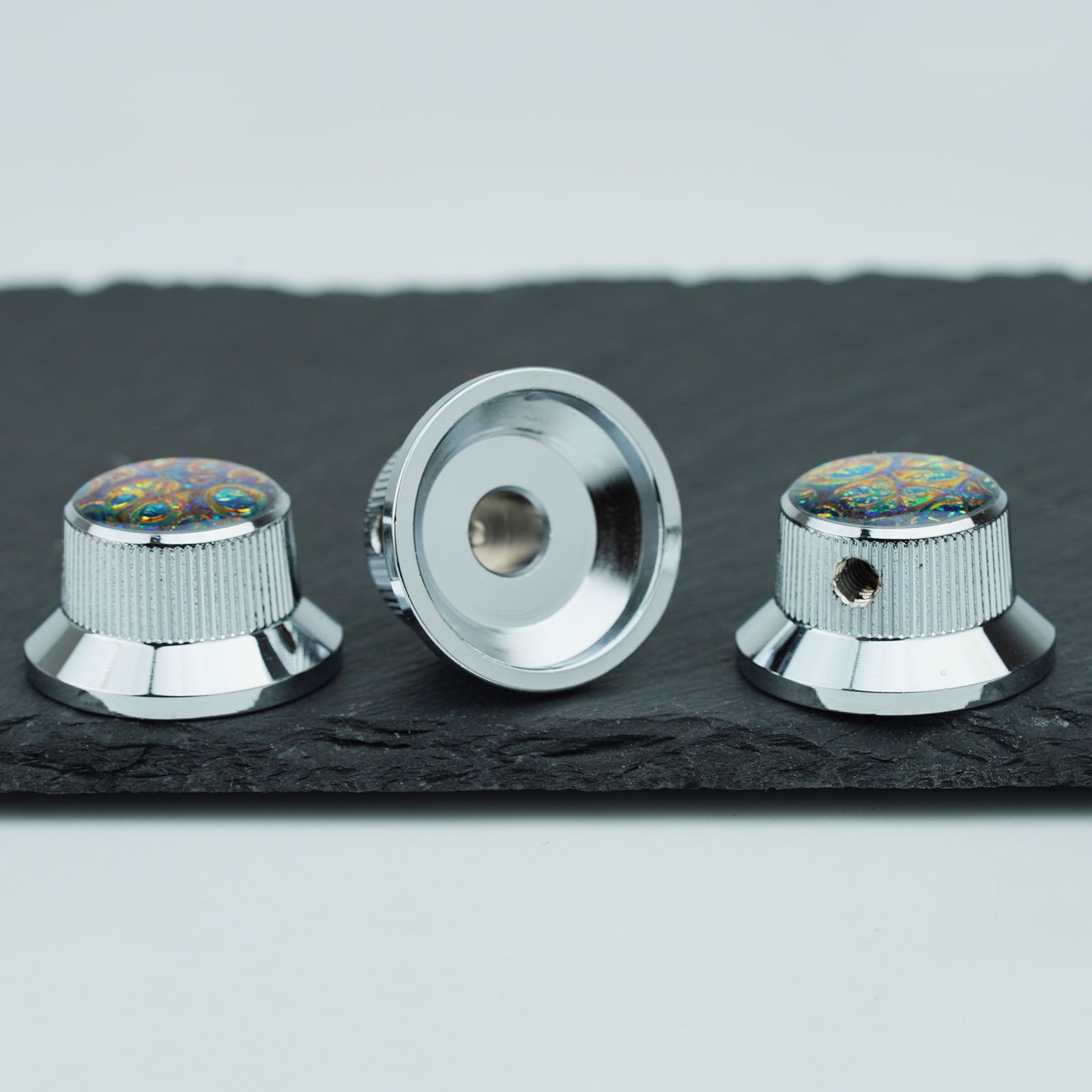 Electric Guitar/Bass Metal Control Knob with Decorative Top | Guyker