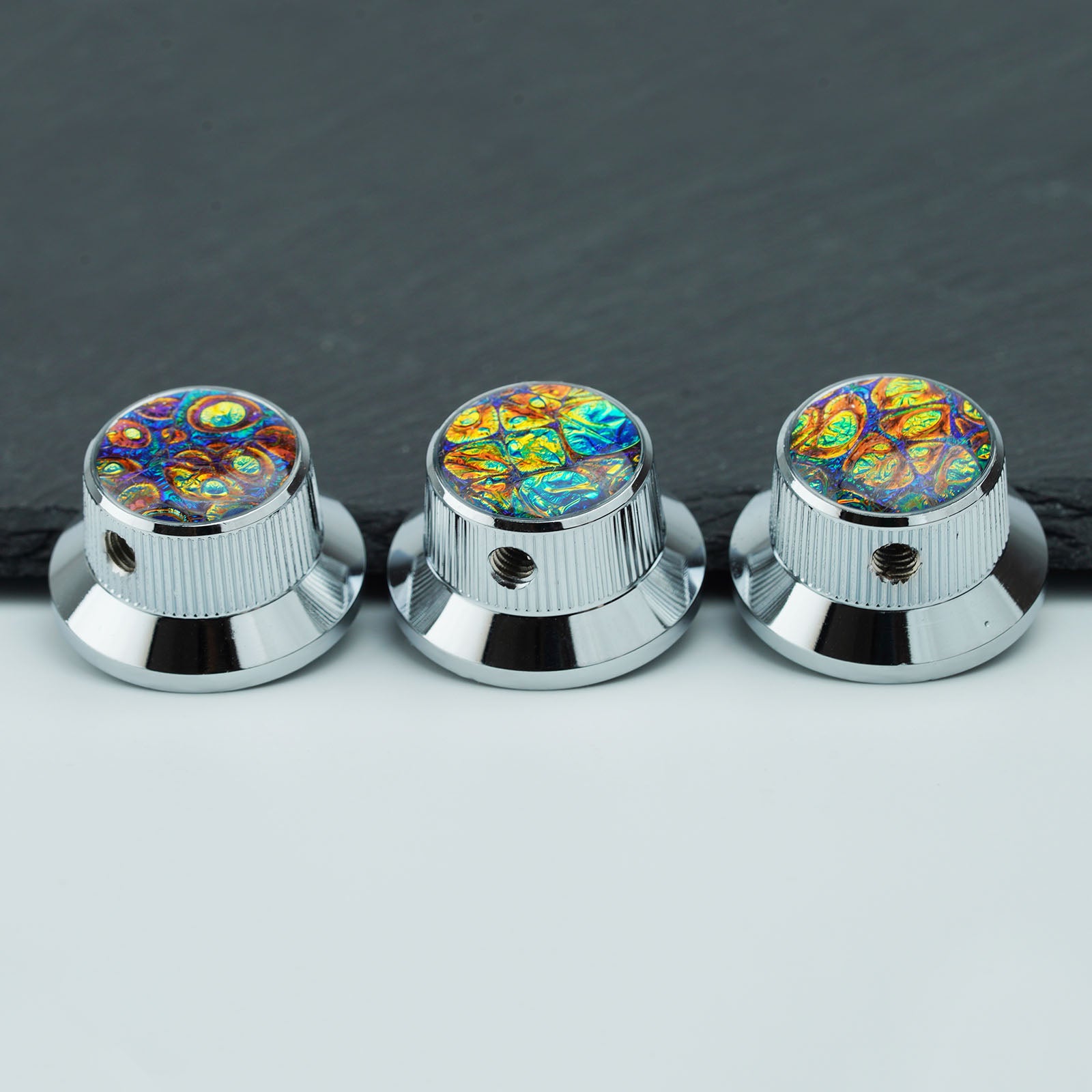 Electric Guitar/Bass Metal Control Knob with Decorative Top | Guyker