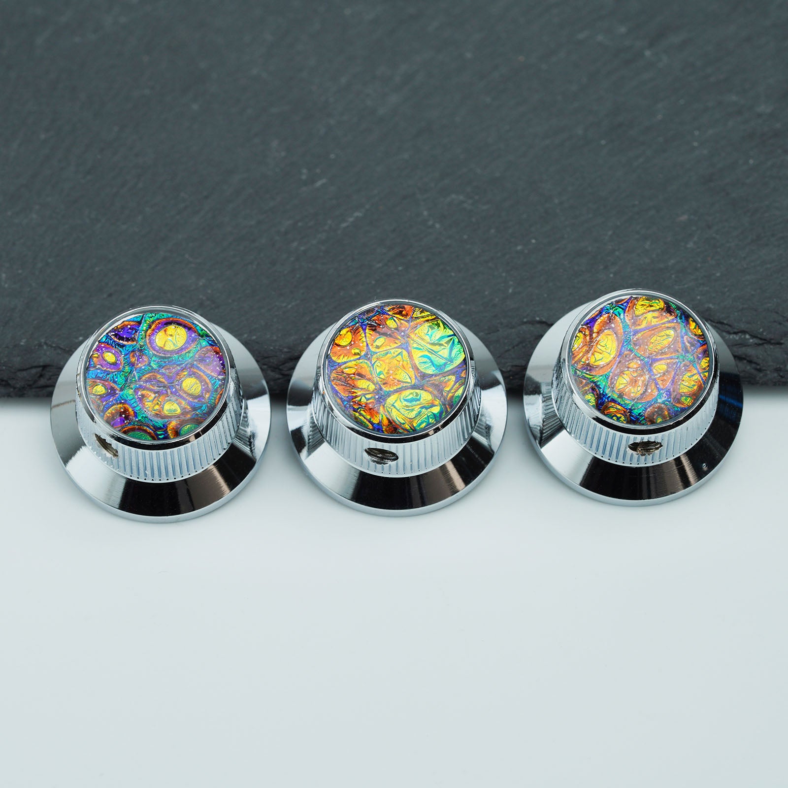 Electric Guitar/Bass Metal Control Knob with Decorative Top | Guyker