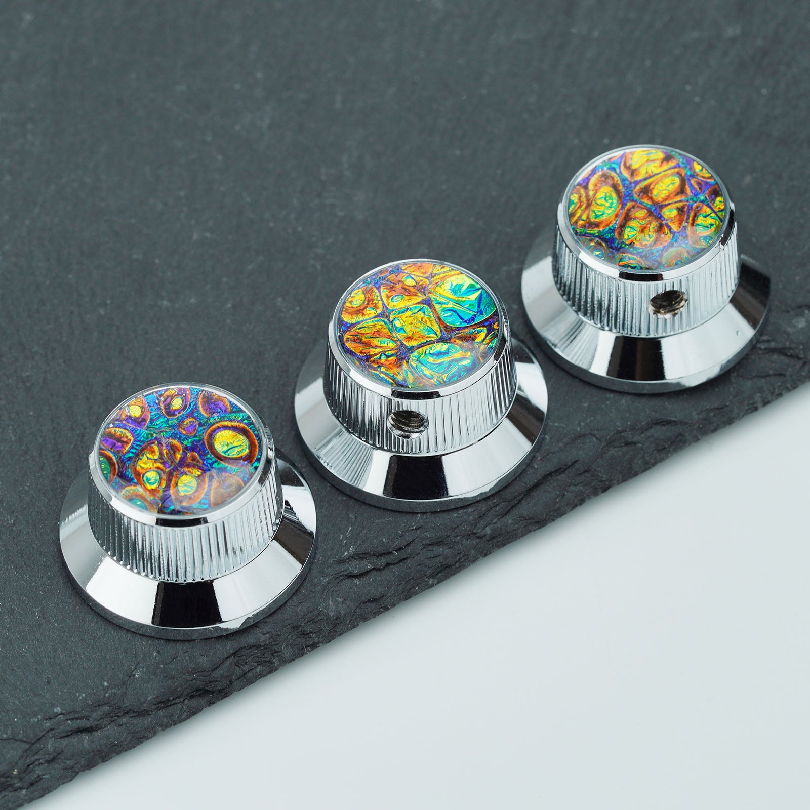 Electric Guitar/Bass Metal Control Knob with Decorative Top | Guyker