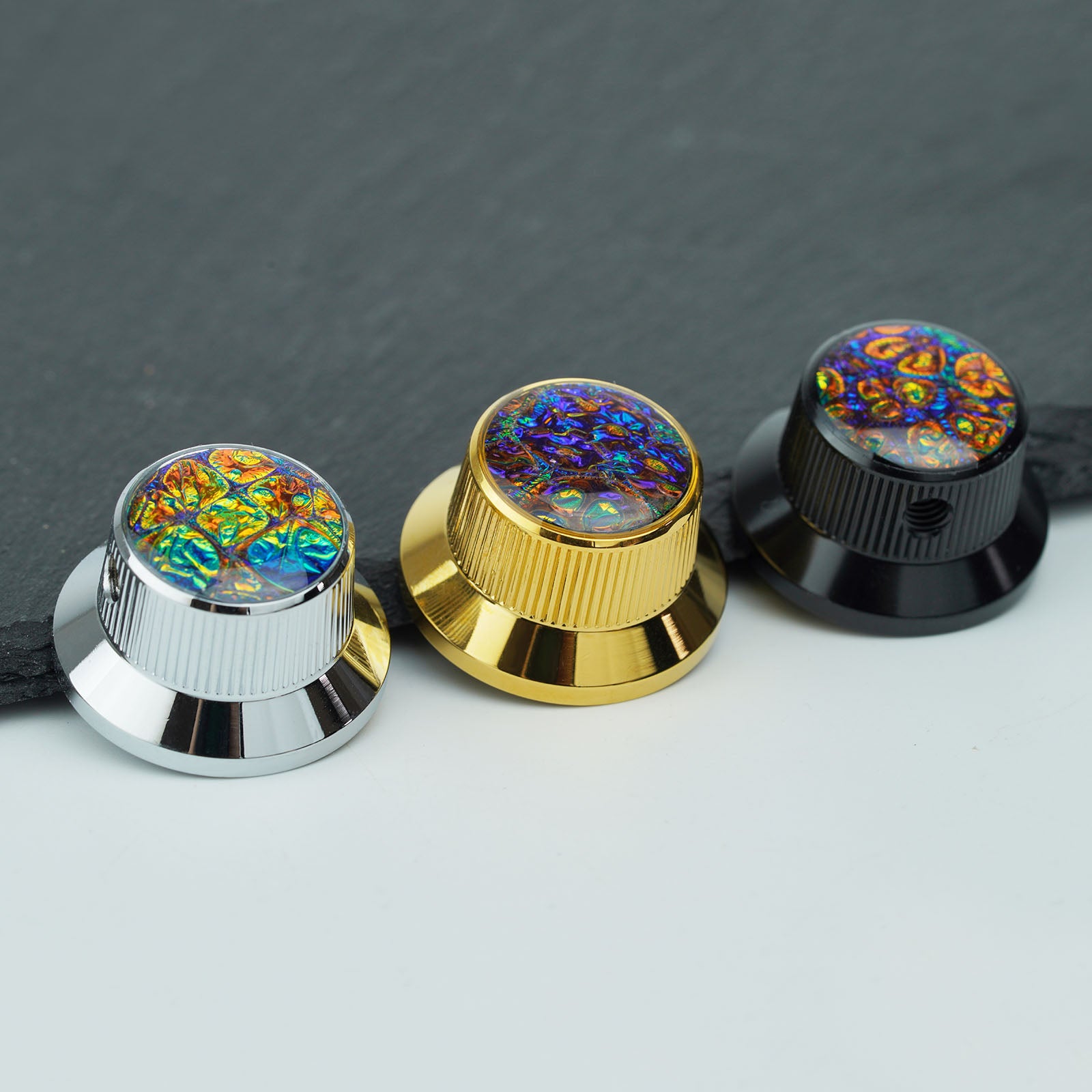 Electric Guitar/Bass Metal Control Knob with Decorative Top | Guyker