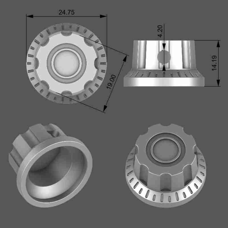Electric Guitar/Bass Potentiometer Knob Set Diameter 6MM | Guyker