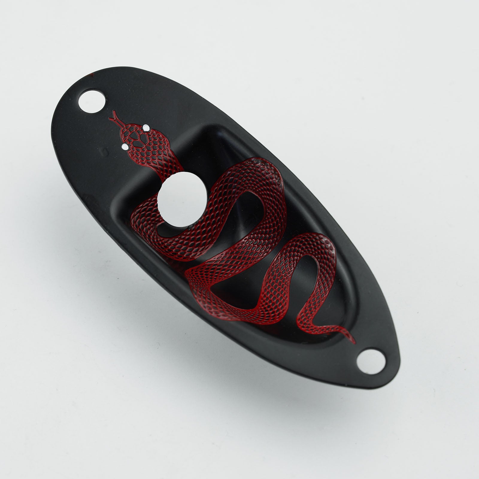 Engraved Snake Design Guitar Output Jack Plate with Electroplated Finish | Guyker