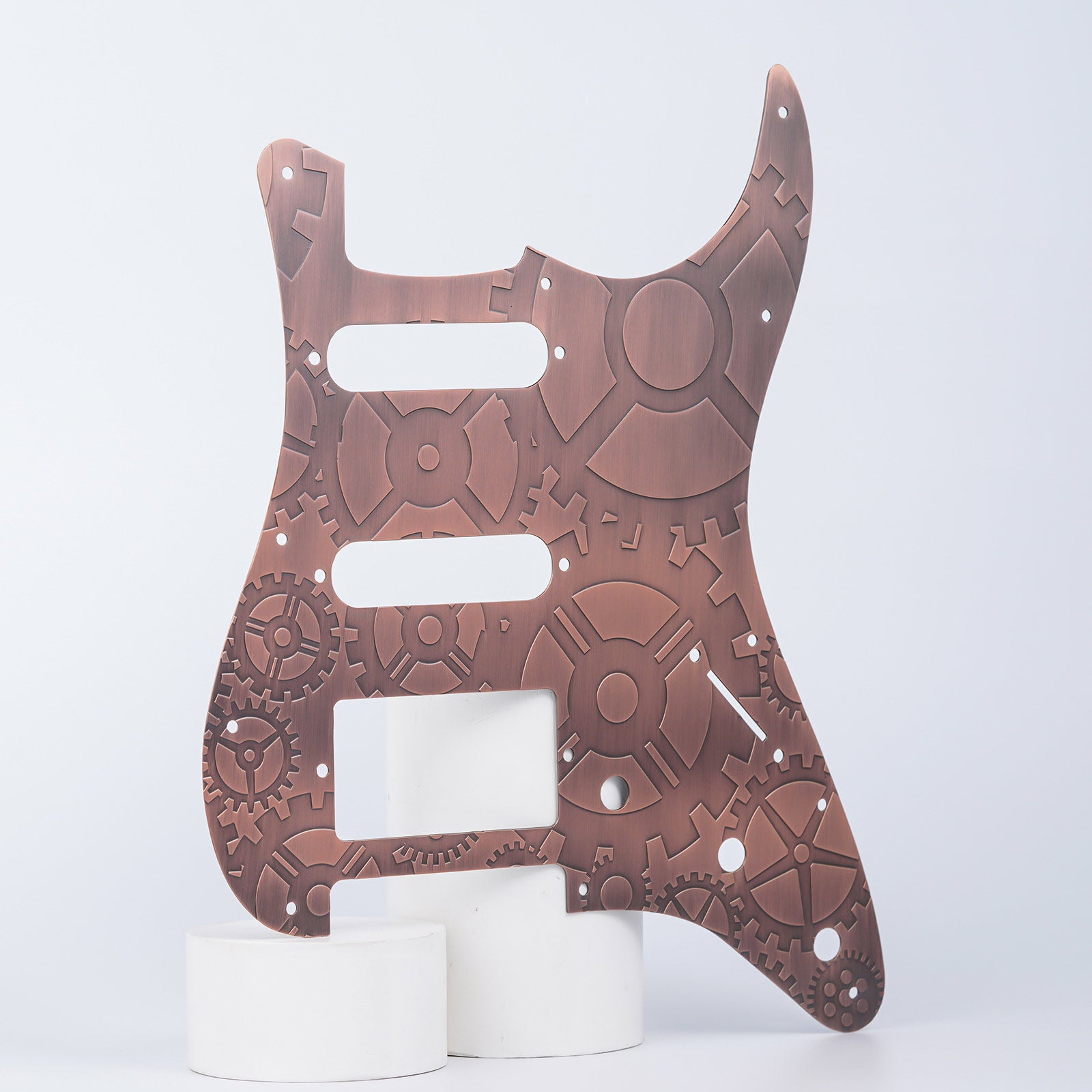 Guyker PG005 Plaque de protection en laiton moderne à 11 trous S/S/H pour Fender Stratocaster