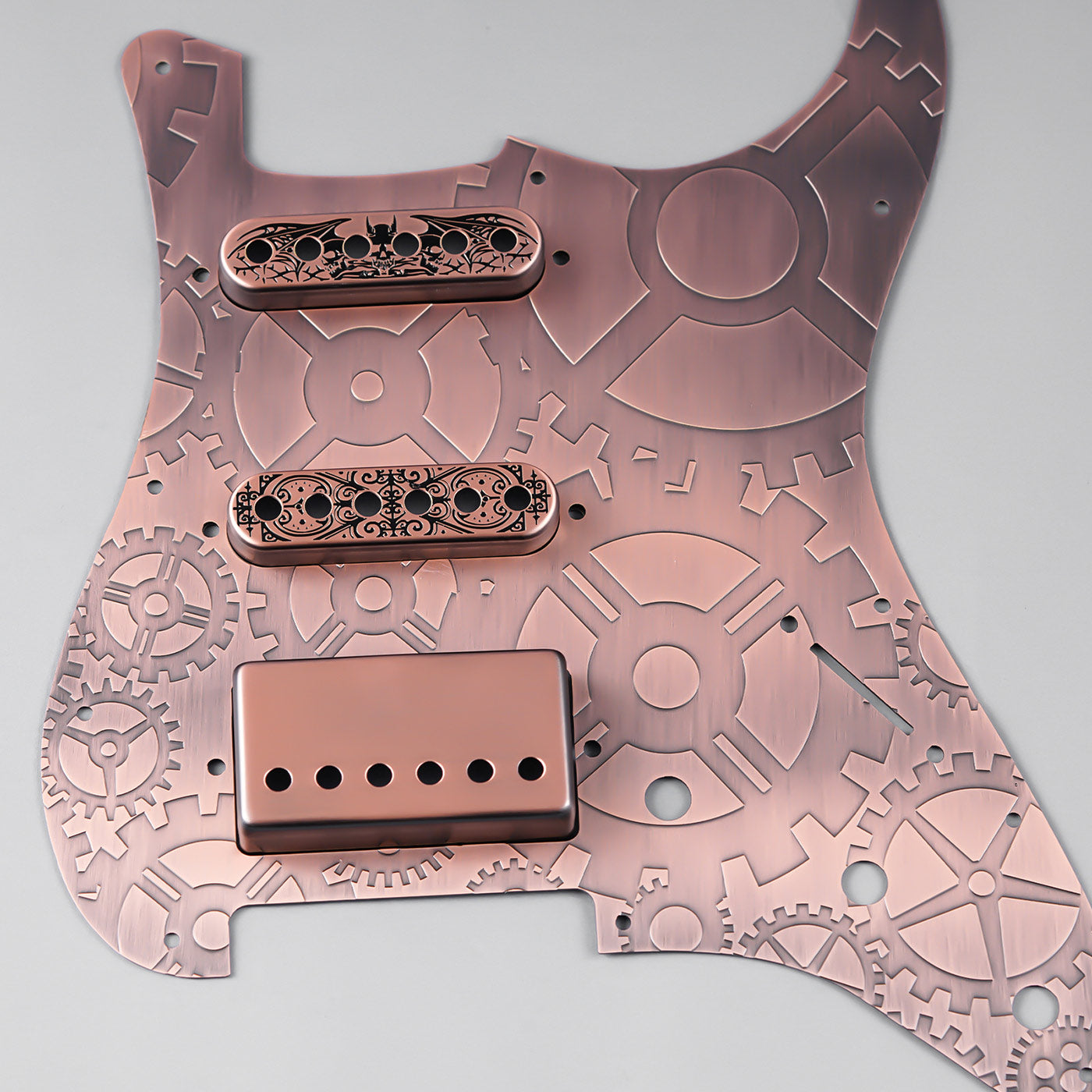 Guyker PG005 Plaque de protection en laiton moderne à 11 trous S/S/H pour Fender Stratocaster