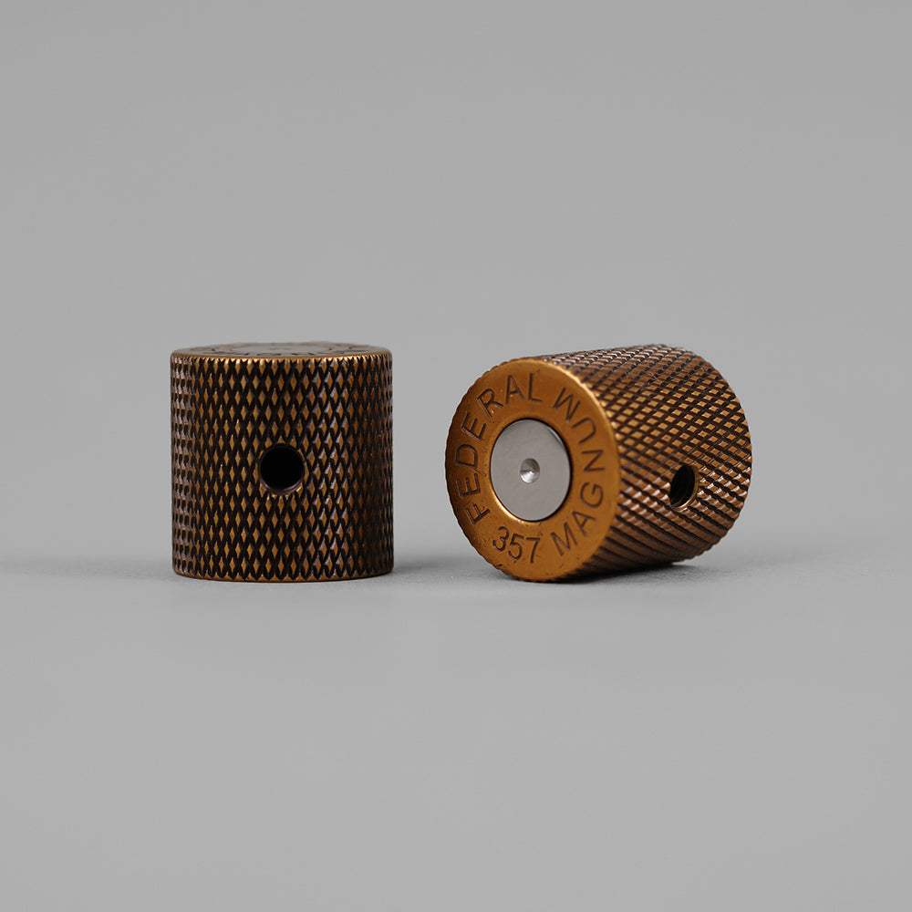 Flat Top Bronze/Antique Brass Bullet Case Control Knobs Dia. 6mm for Guitar & Bass | Guyker