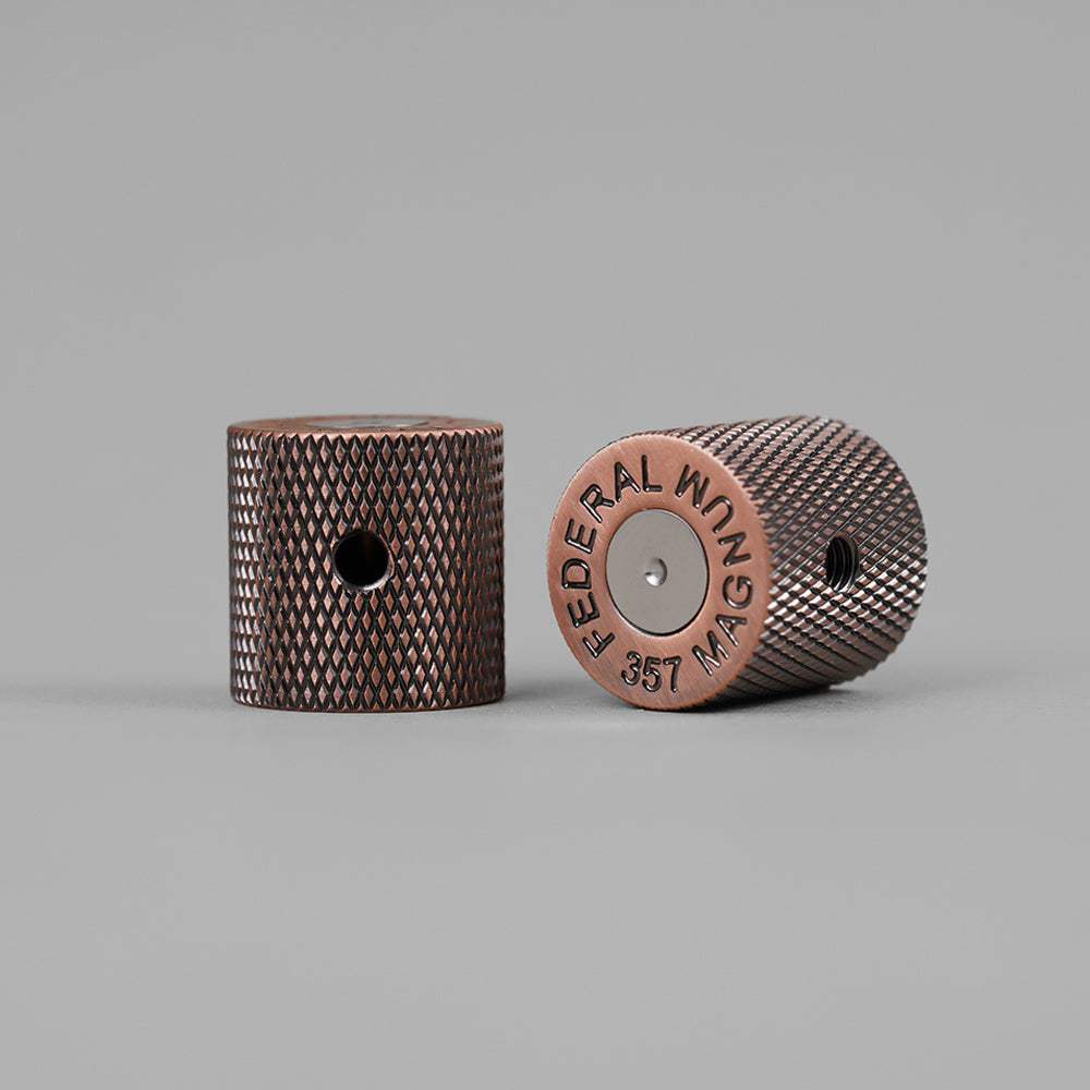 Flat Top Bronze/Antique Brass Bullet Case Control Knobs Dia. 6mm for Guitar & Bass | Guyker