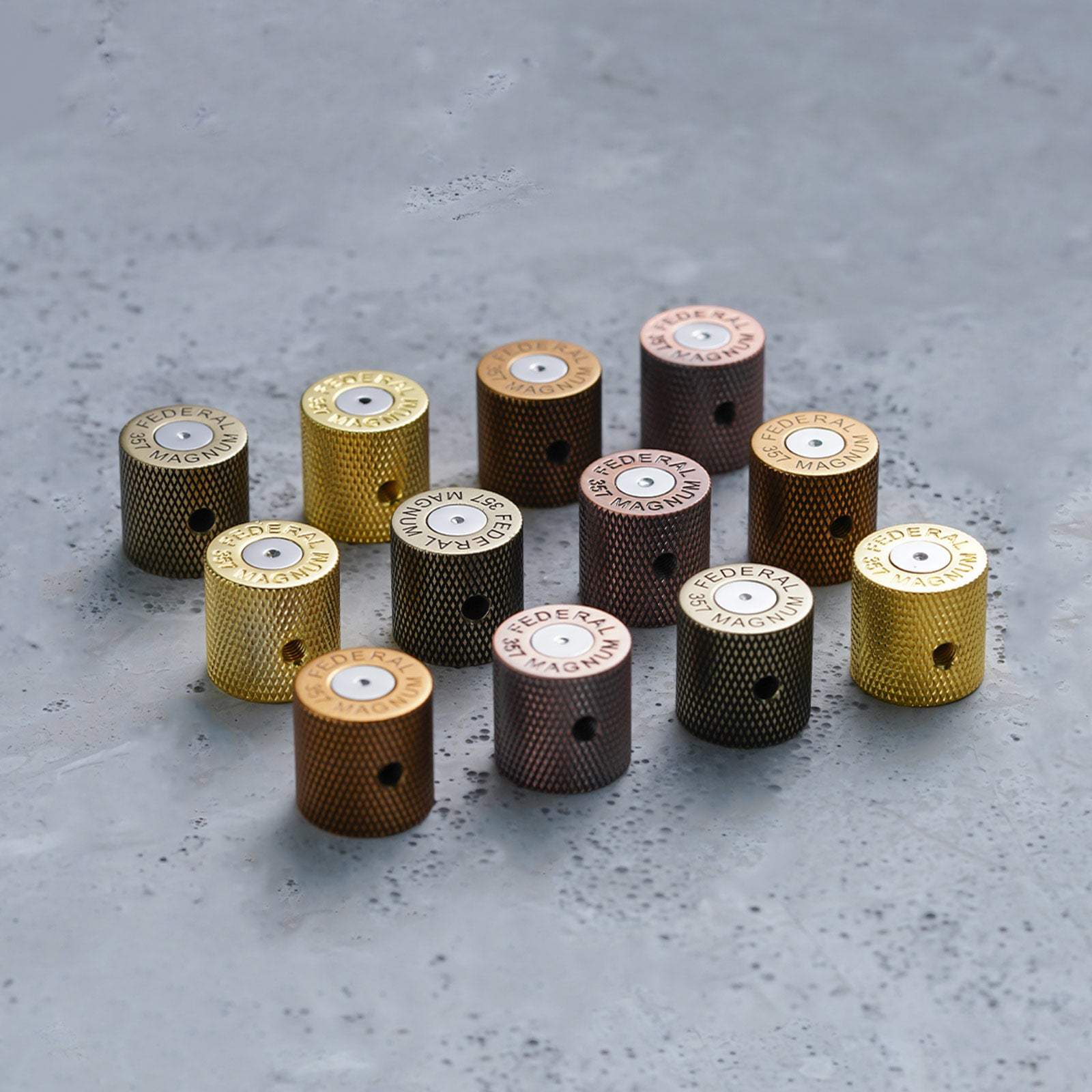Flat Top Bronze/Antique Brass Bullet Case Control Knobs Dia. 6mm for Guitar & Bass | Guyker