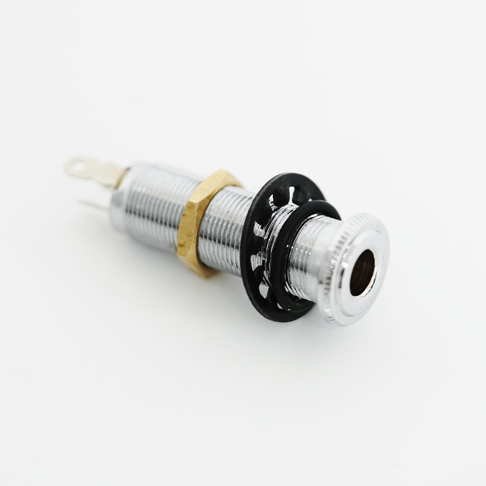 Guyker Stereo Long Threaded Output Jack-3-Pin Metal Guitar & Bass Barrel Jack Socket