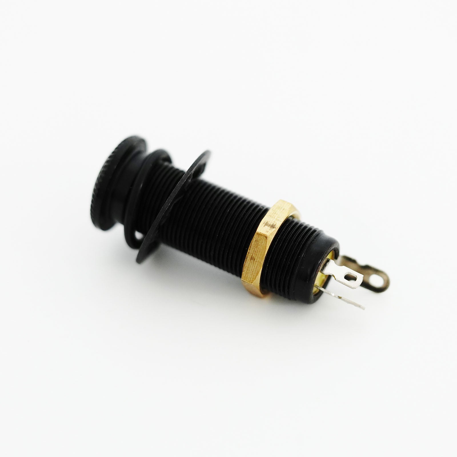 Guyker Stereo Long Threaded Output Jack-3-Pin Metal Guitar & Bass Barrel Jack Socket