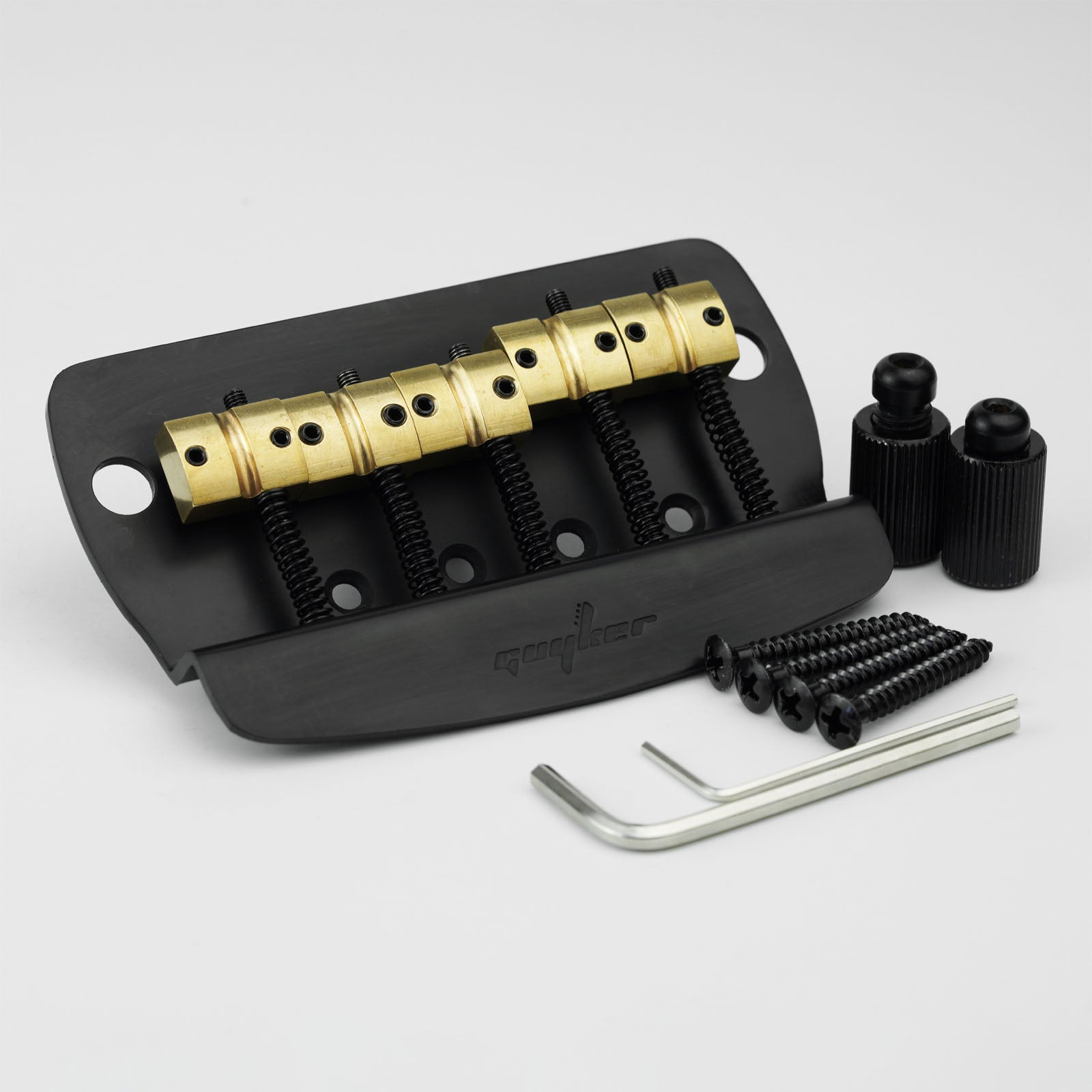 Guyker GB1026 5-String Bass Guitar Bridge with Brass Saddles