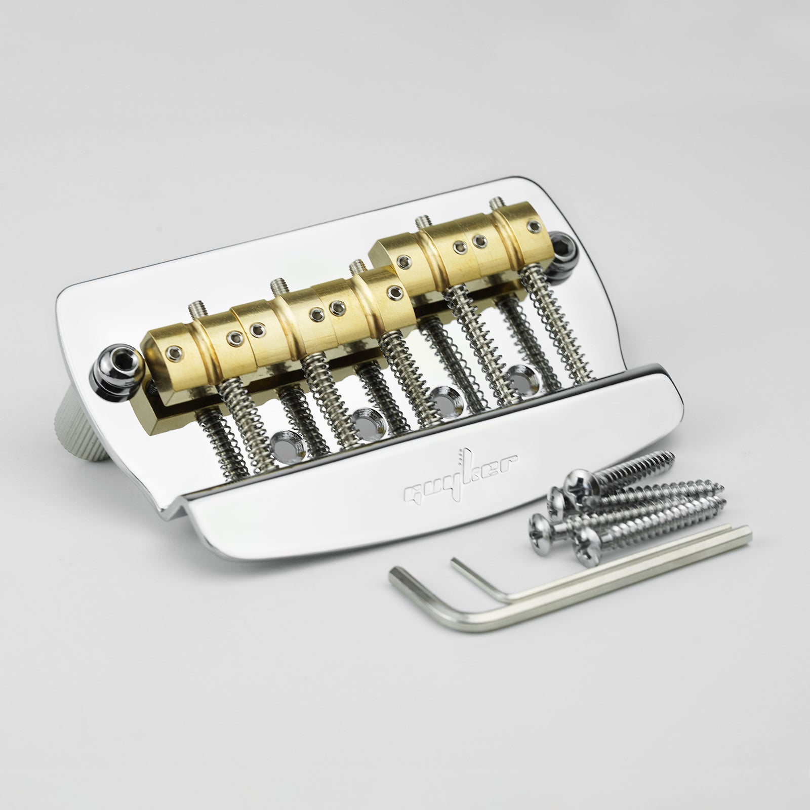 Guyker GB1026 5-String Bass Guitar Bridge with Brass Saddles