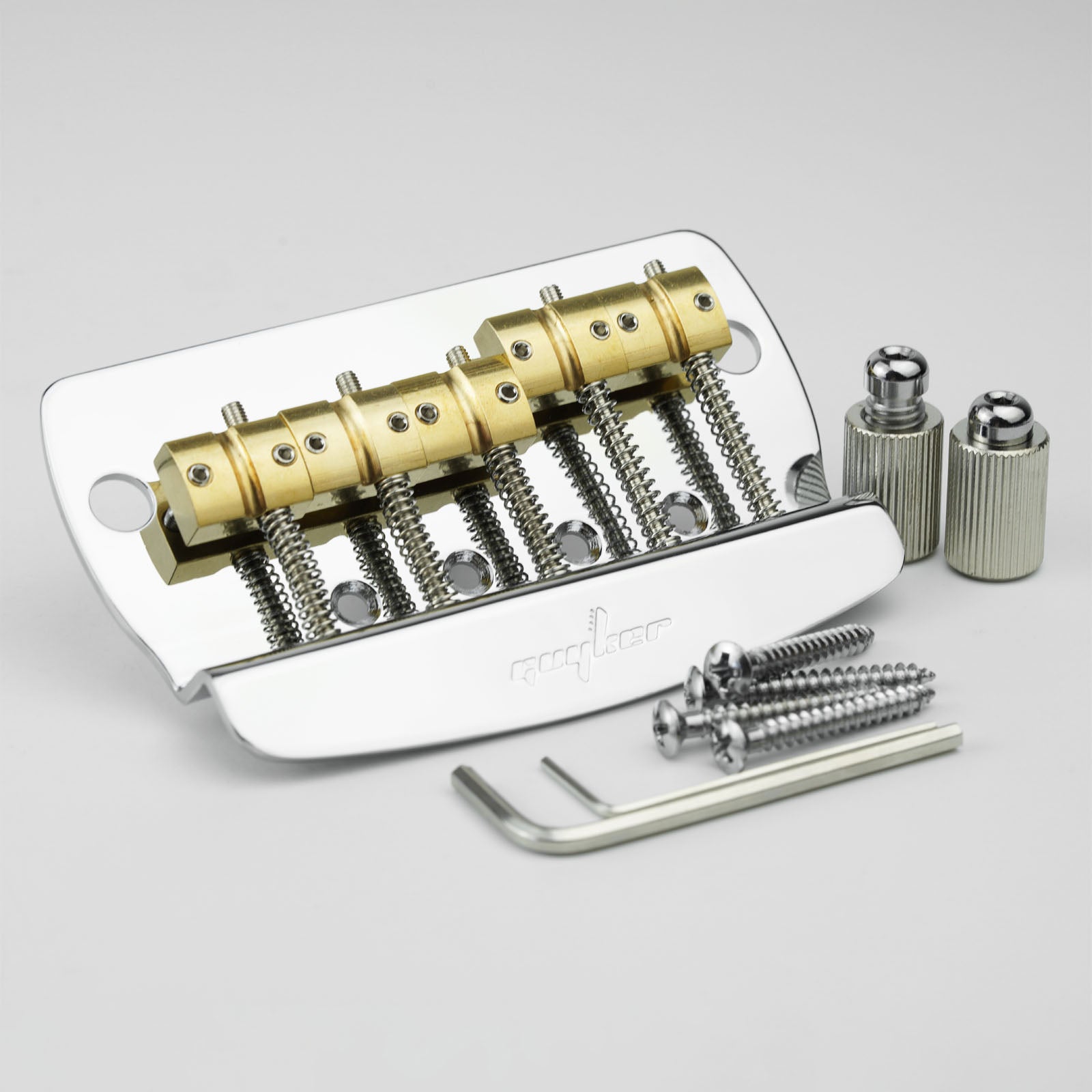 Guyker GB1026 5-String Bass Guitar Bridge with Brass Saddles
