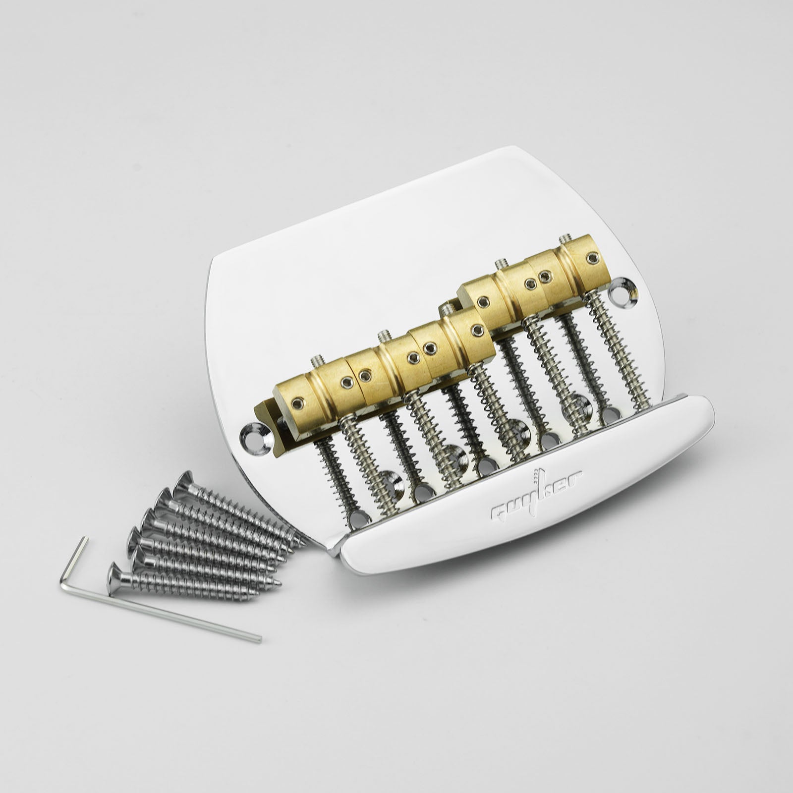 Guyker GB1028 5-String Bass Bridge with Brass Saddles