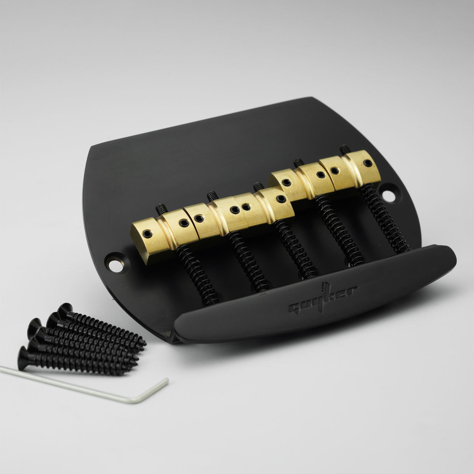Guyker GB1028 5-String Bass Bridge with Brass Saddles