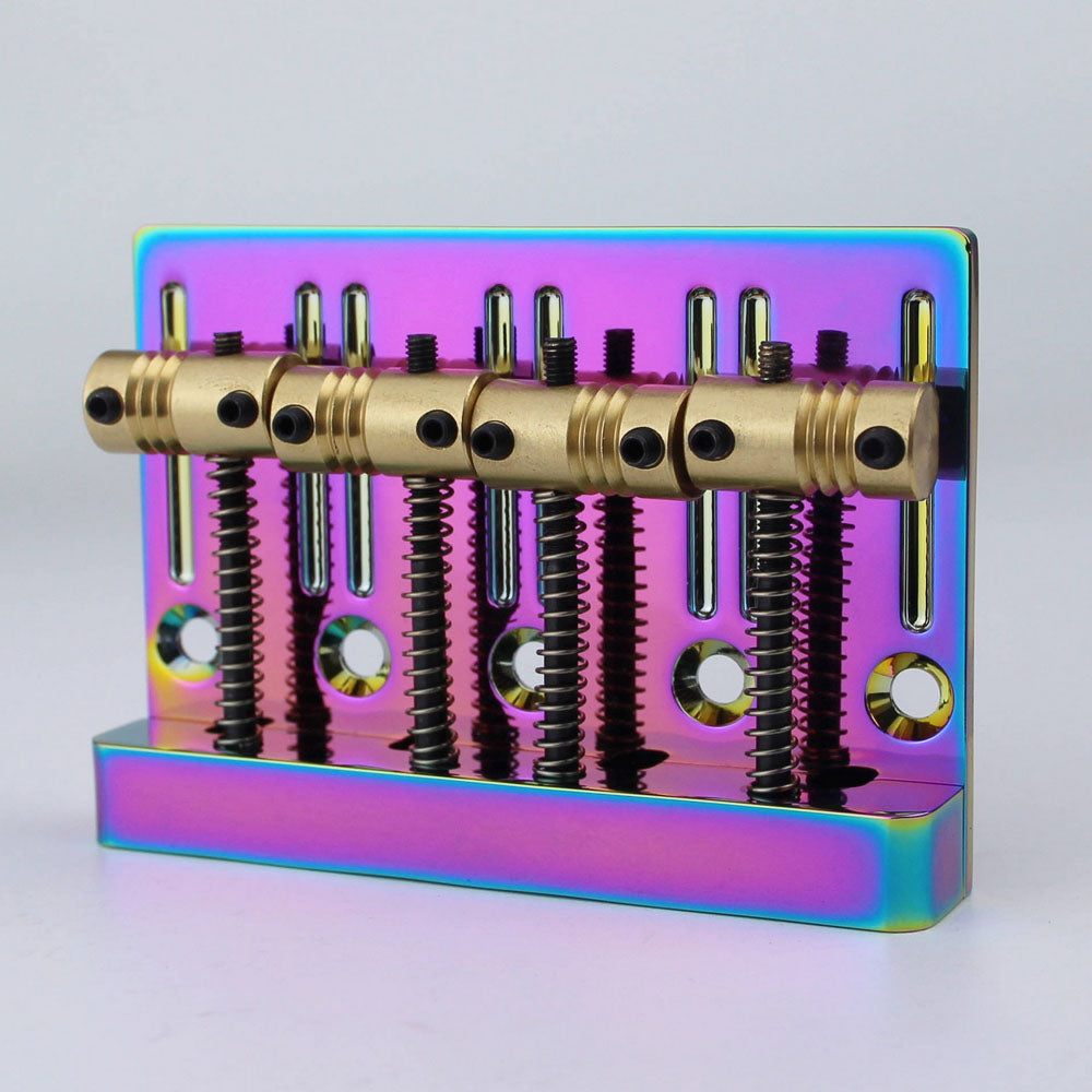 4-String Bass Bridge High Mass with Brass Saddles 19mm Spacing Guyker